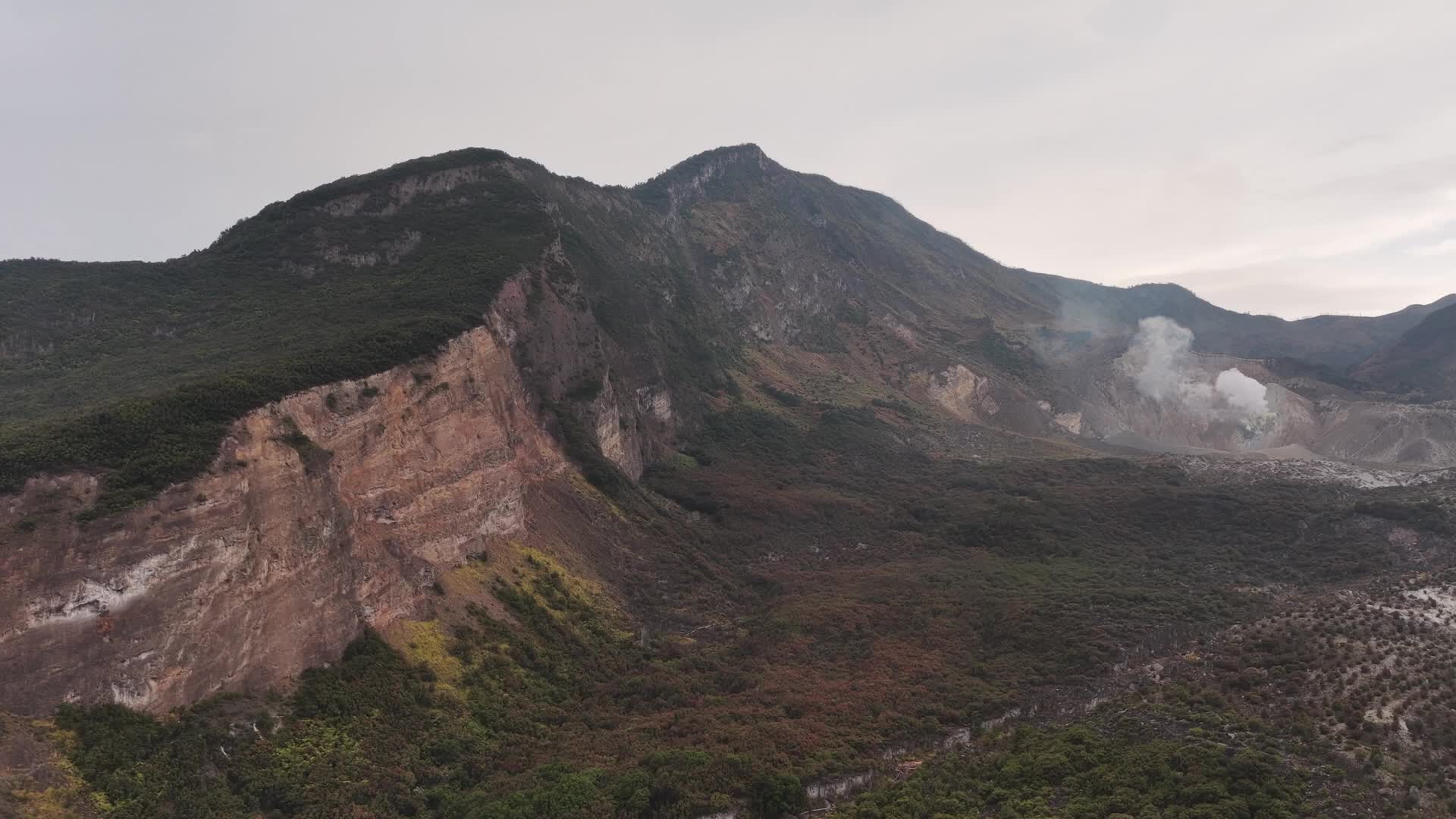 Mount Papandayan After Rare Blue Fire Phenomenon Emerges