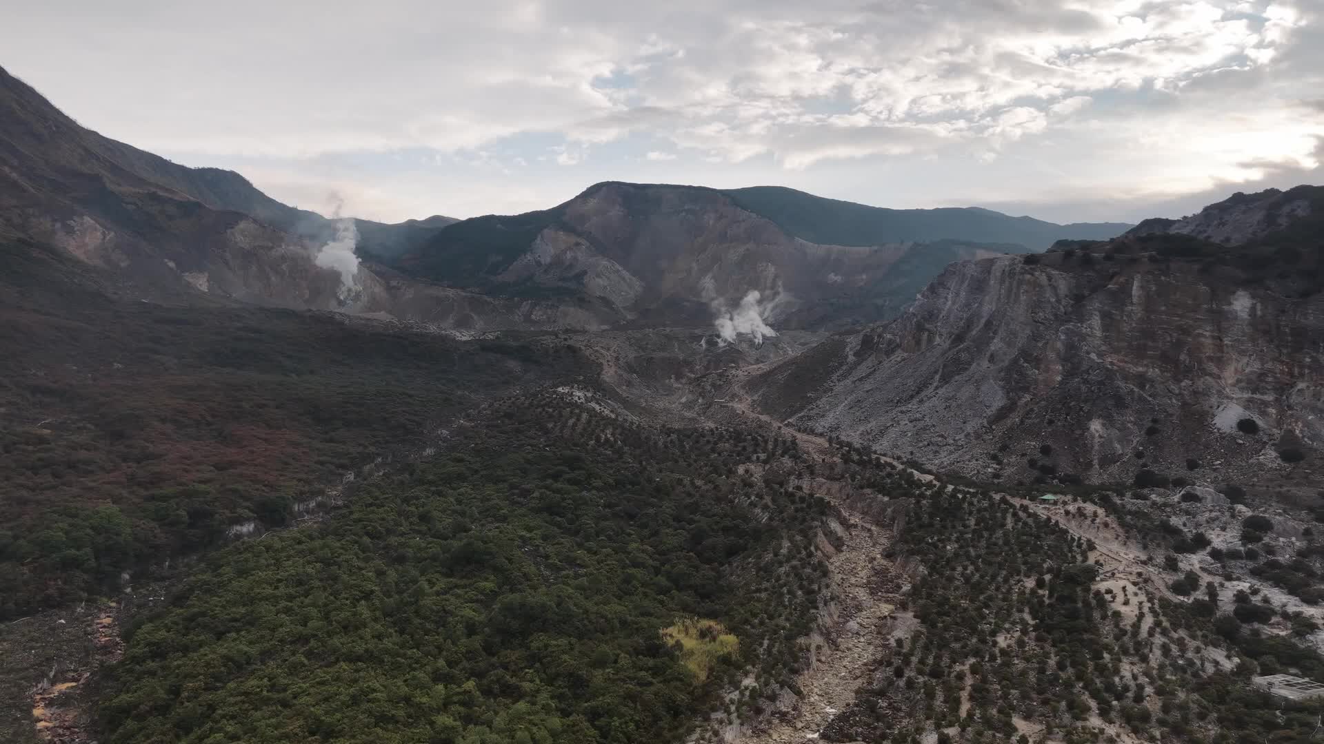 Mount Papandayan After Rare Blue Fire Phenomenon Emerges