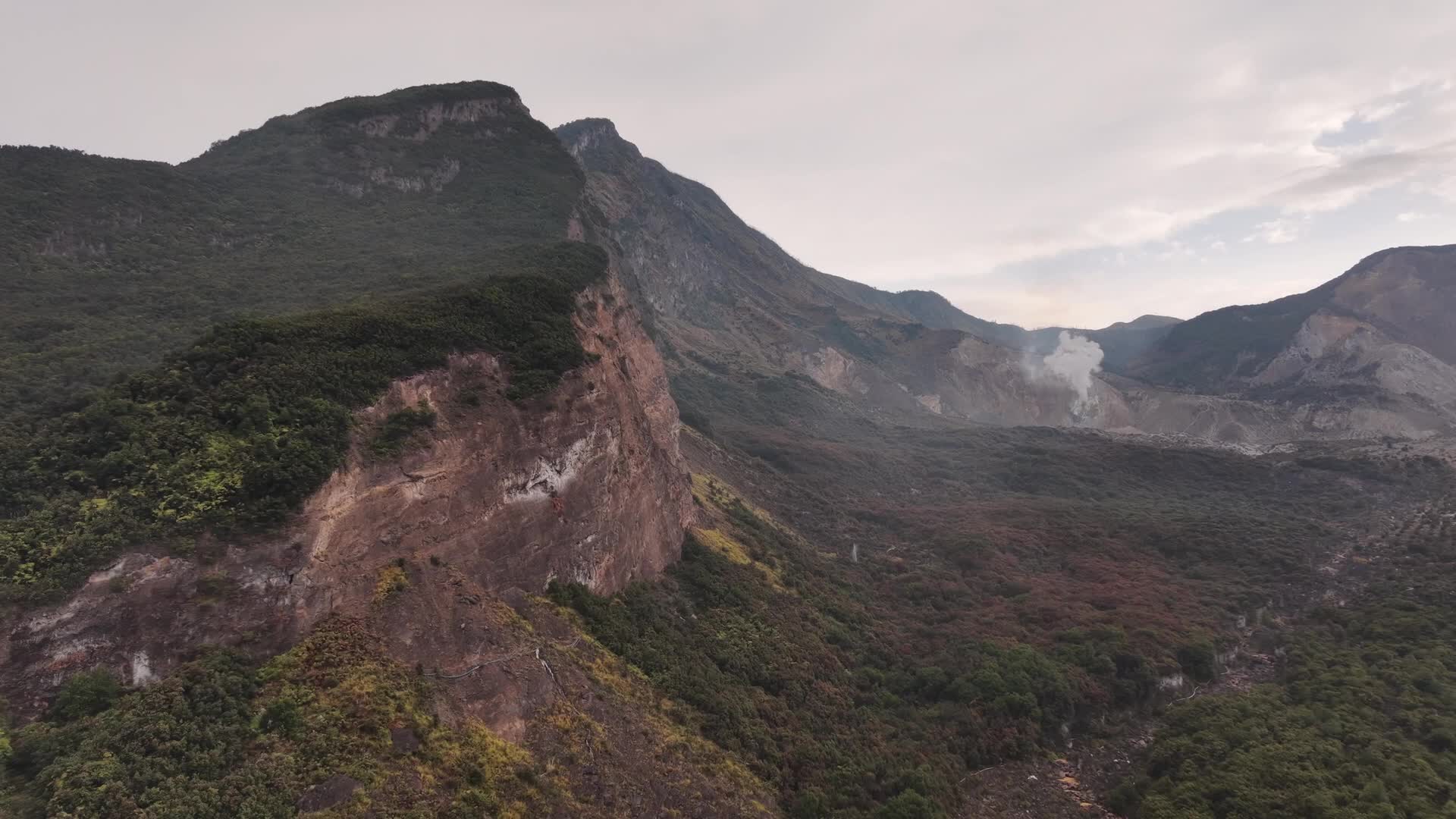 Mount Papandayan After Rare Blue Fire Phenomenon Emerges