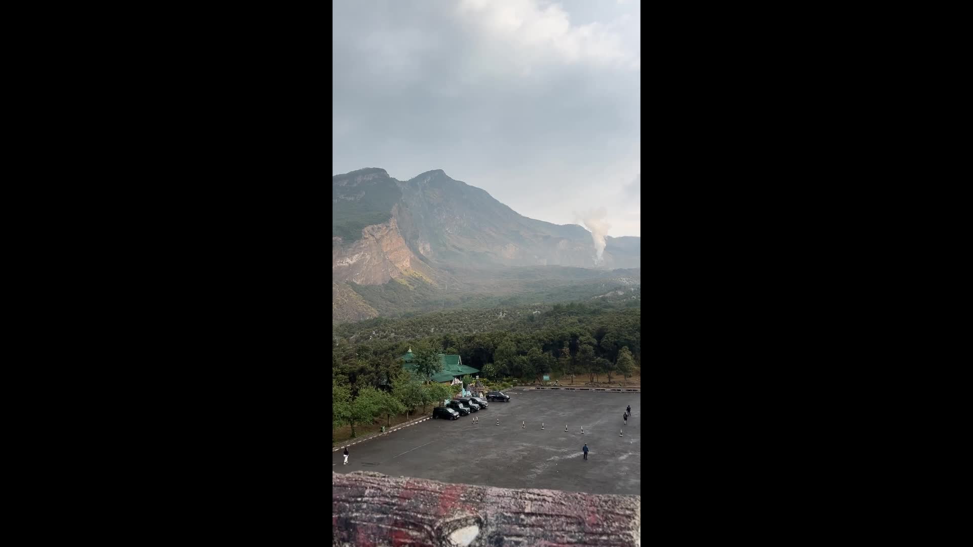 Mount Papandayan After Rare Blue Fire Phenomenon Emerges