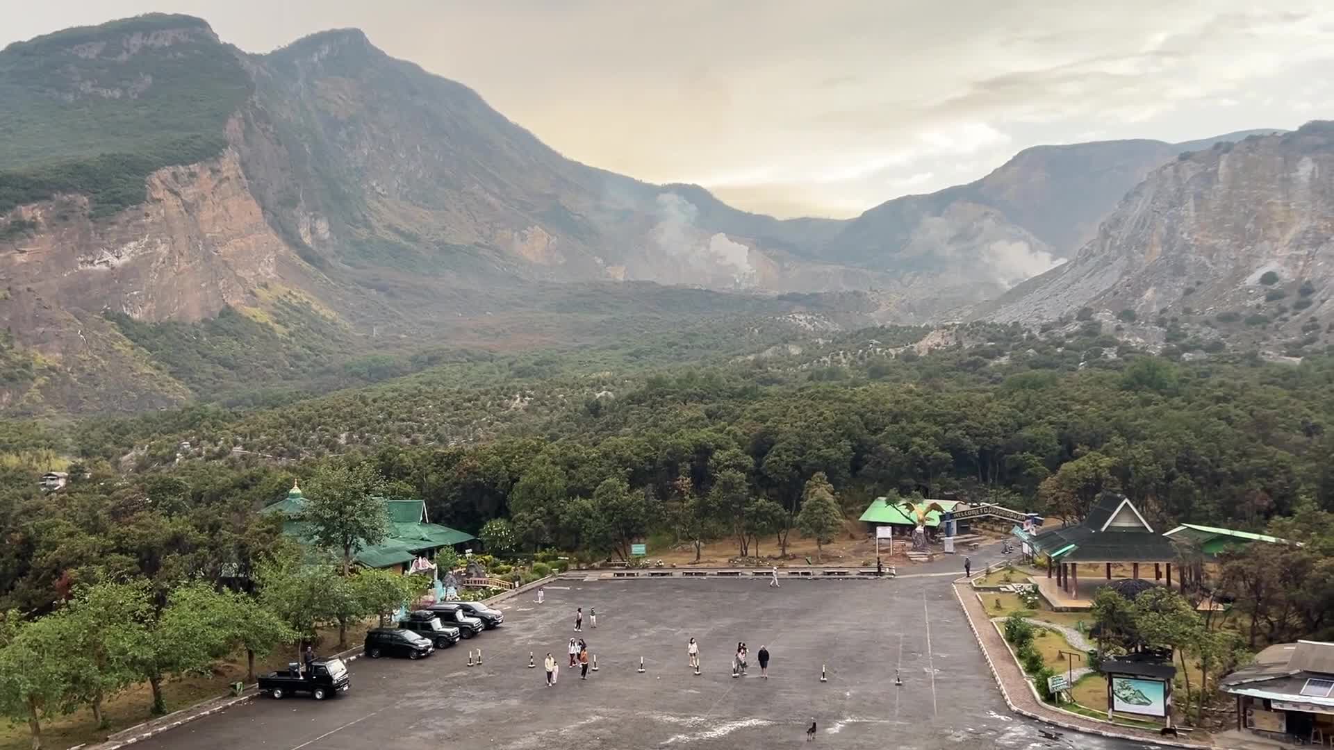 Mount Papandayan After Rare Blue Fire Phenomenon Emerges