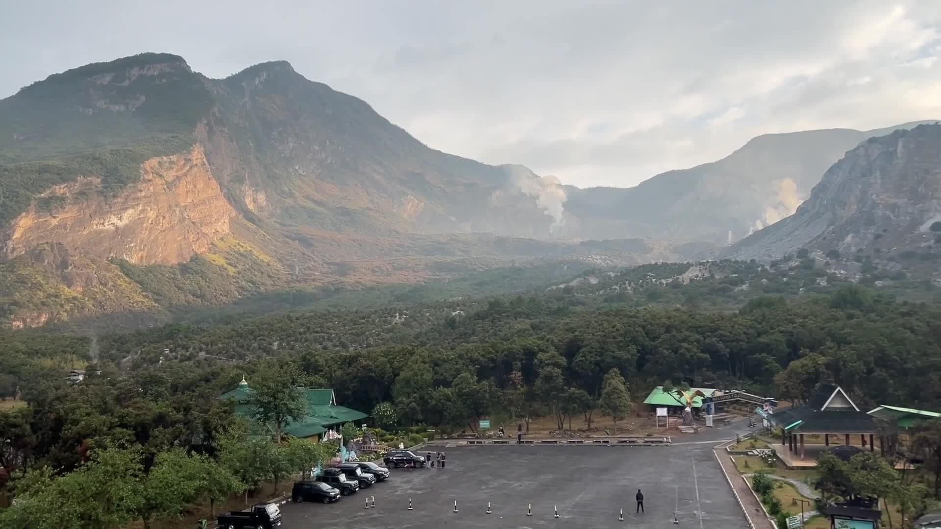 Mount Papandayan After Rare Blue Fire Phenomenon Emerges