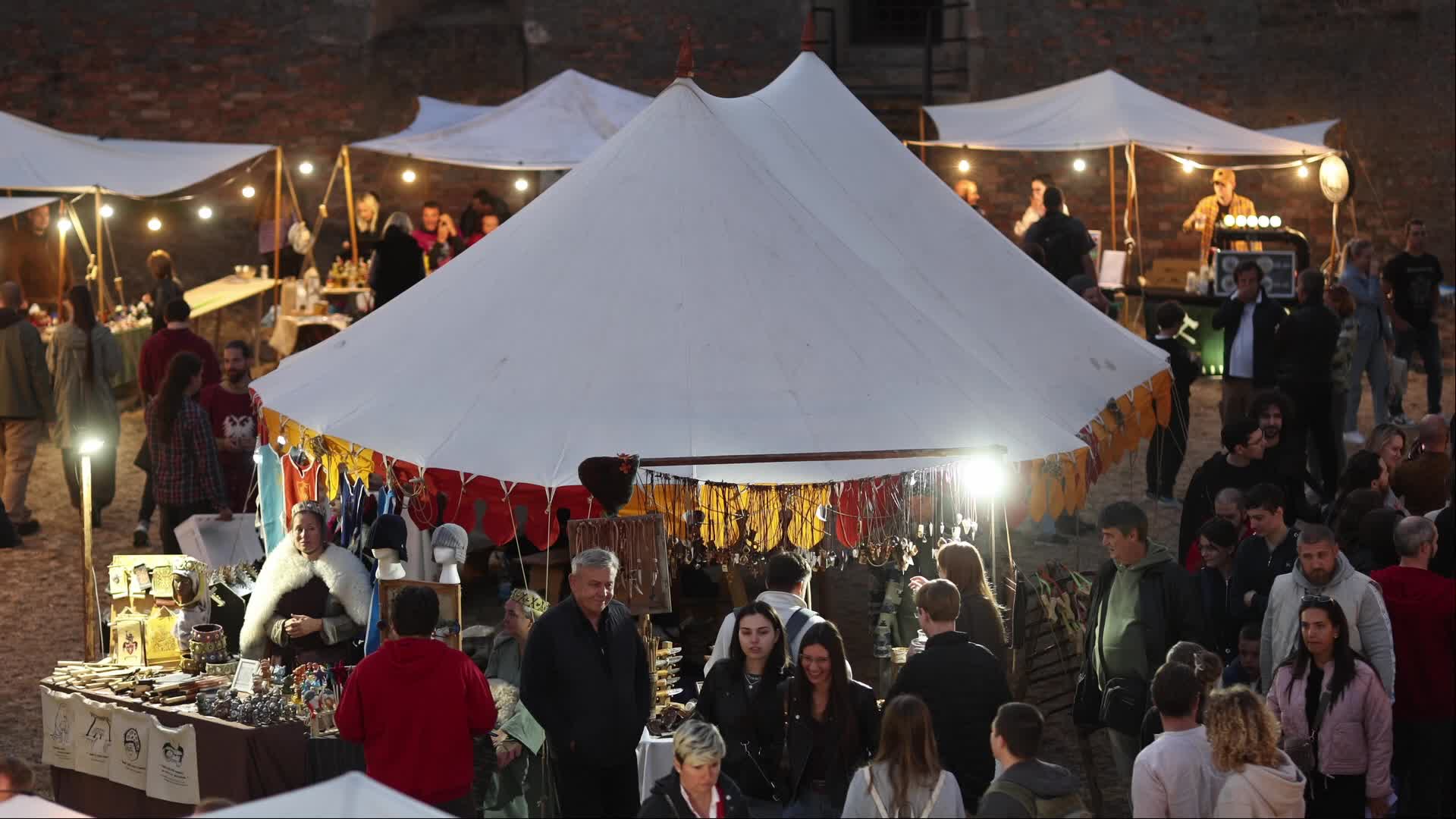 Vendor Stalls at Medieval Festival in Novi Sad, Serbia