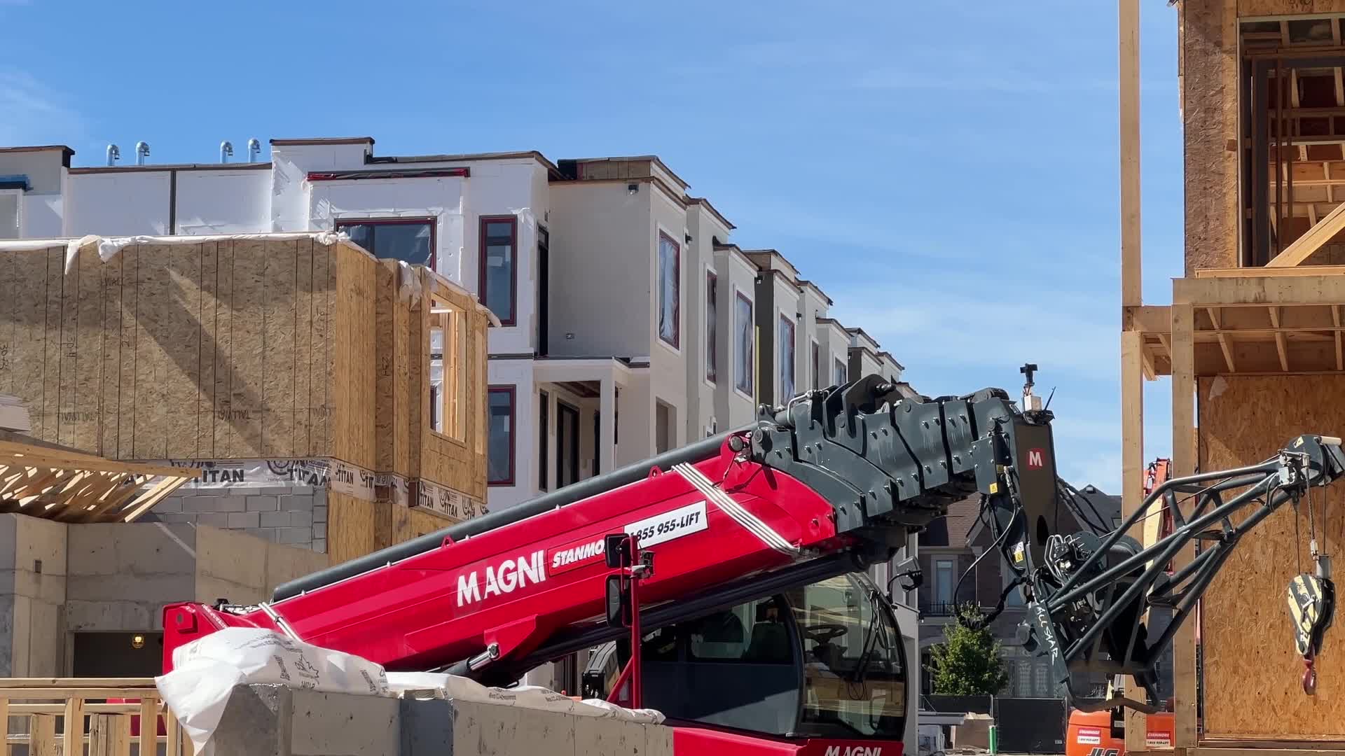 New houses under construction in Toronto