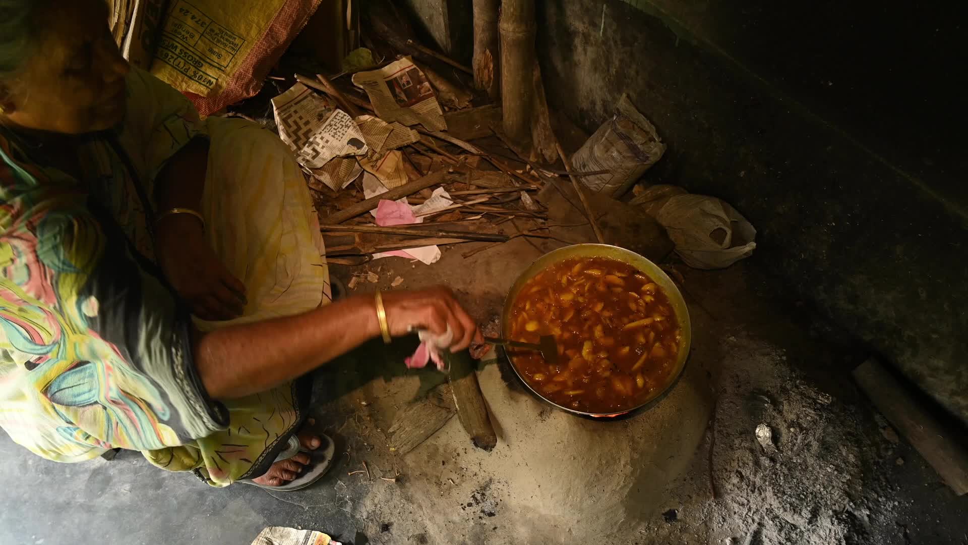 Traditional Raw Mango Pickle making - Indian Food