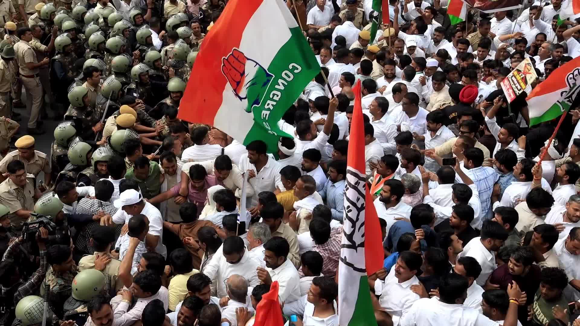 Congress Protest in Jaipur