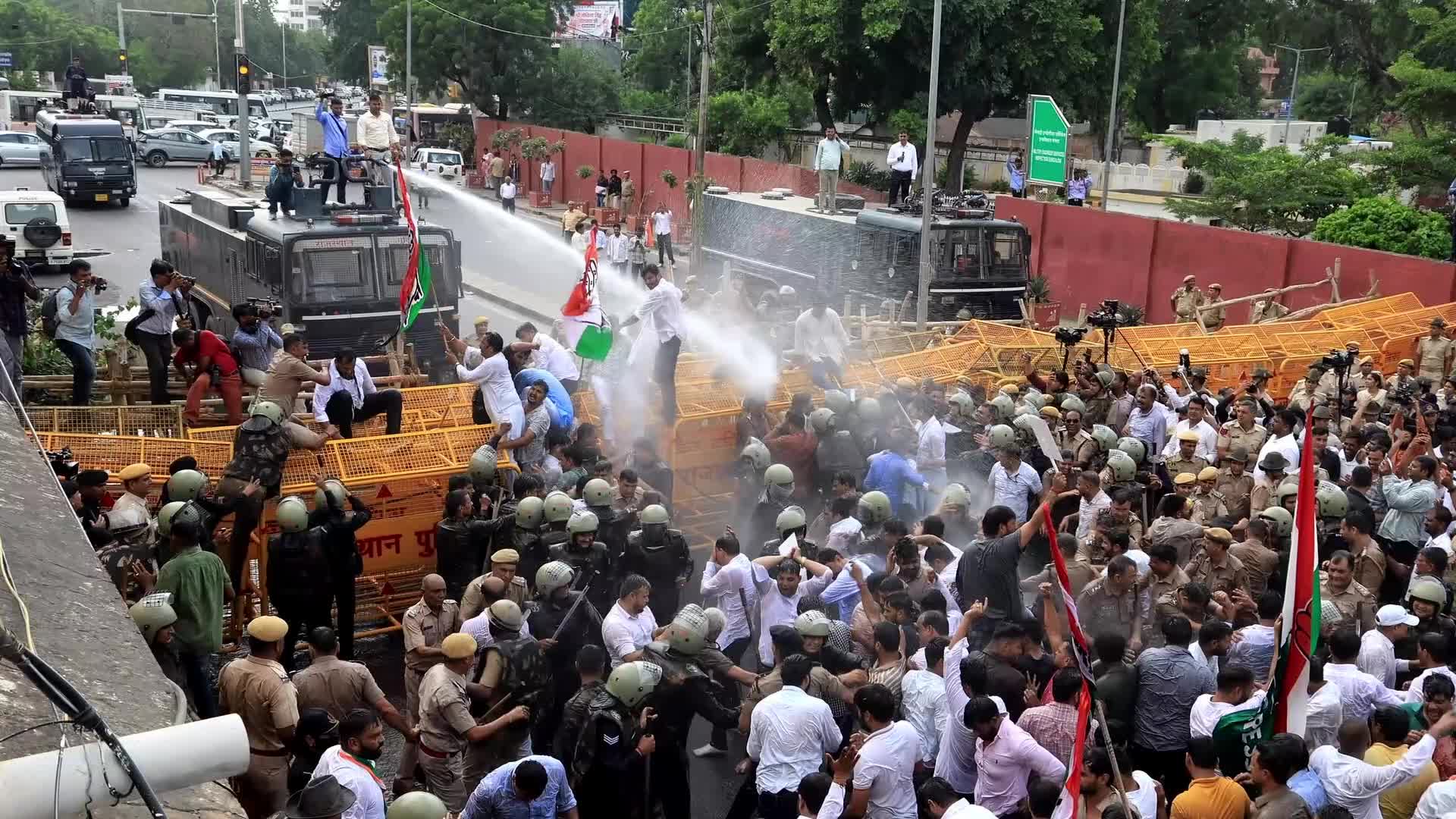Congress Protest in Jaipur