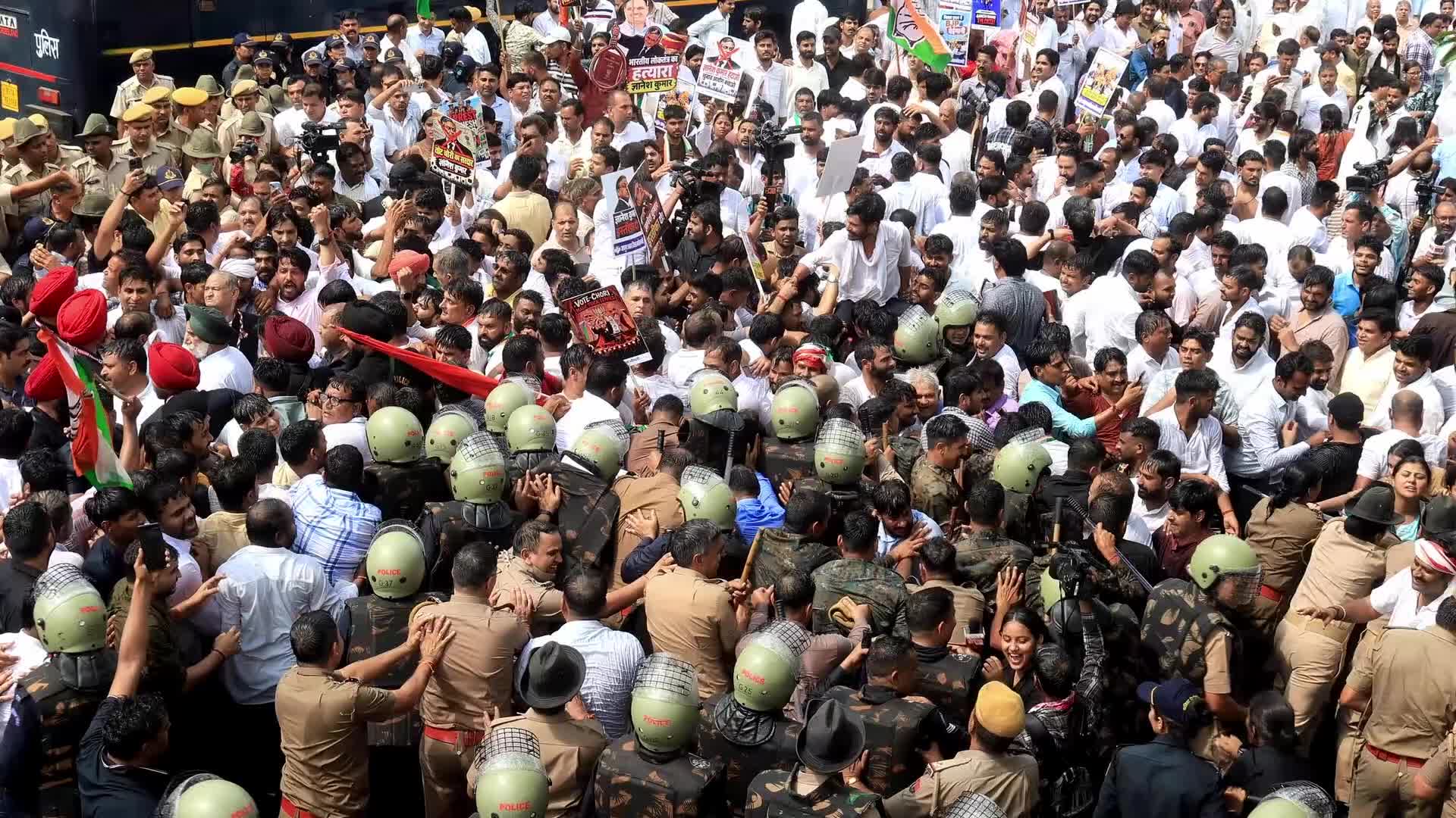 Congress Protest in Jaipur