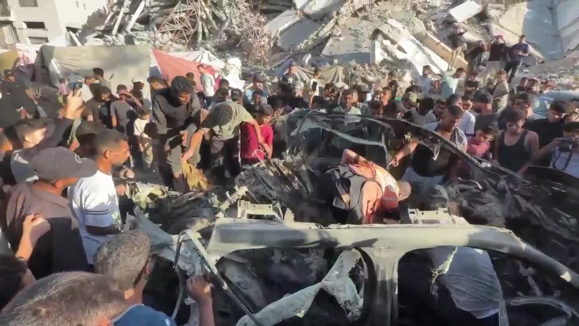 Aftermath of Israeli Airstrike In Gaza