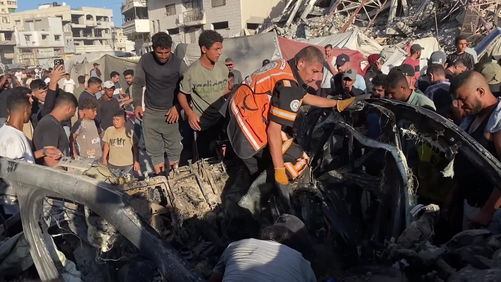 Aftermath of Israeli Airstrike In Gaza