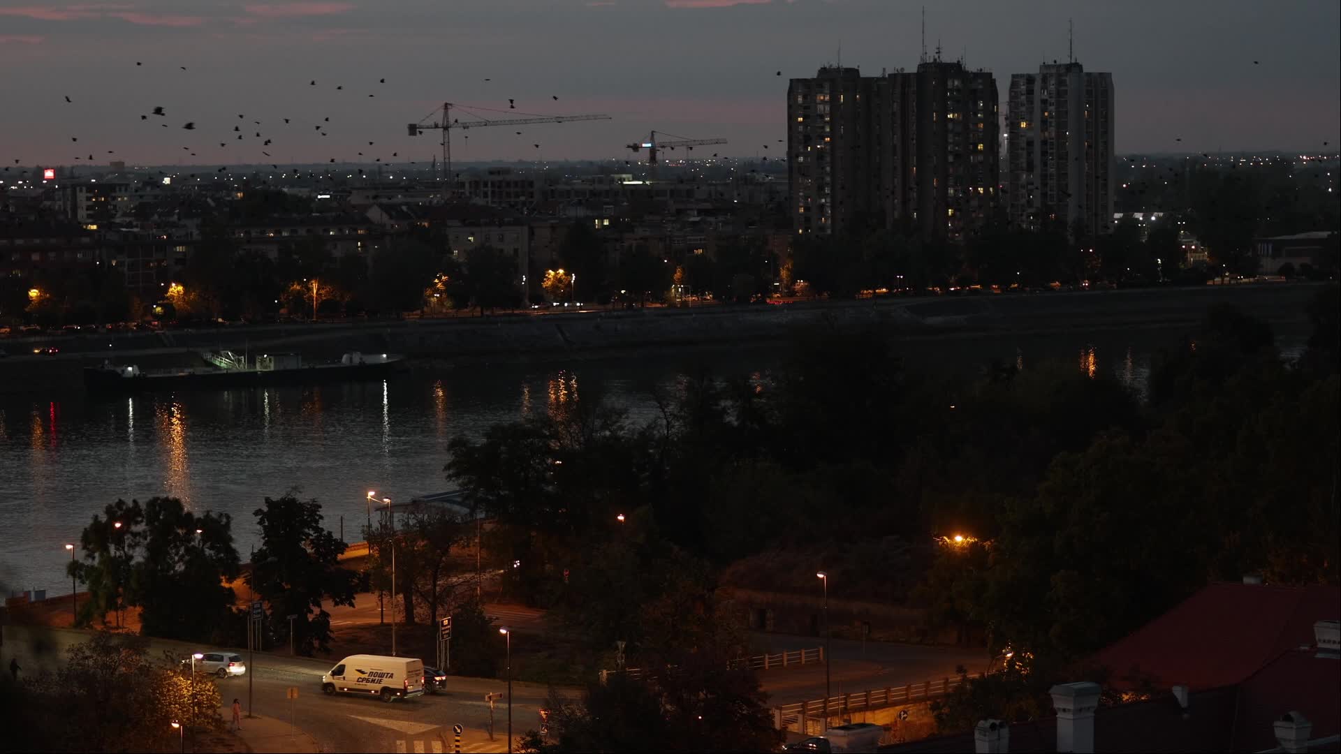 View of the Danube and Novi Sad, Serbia