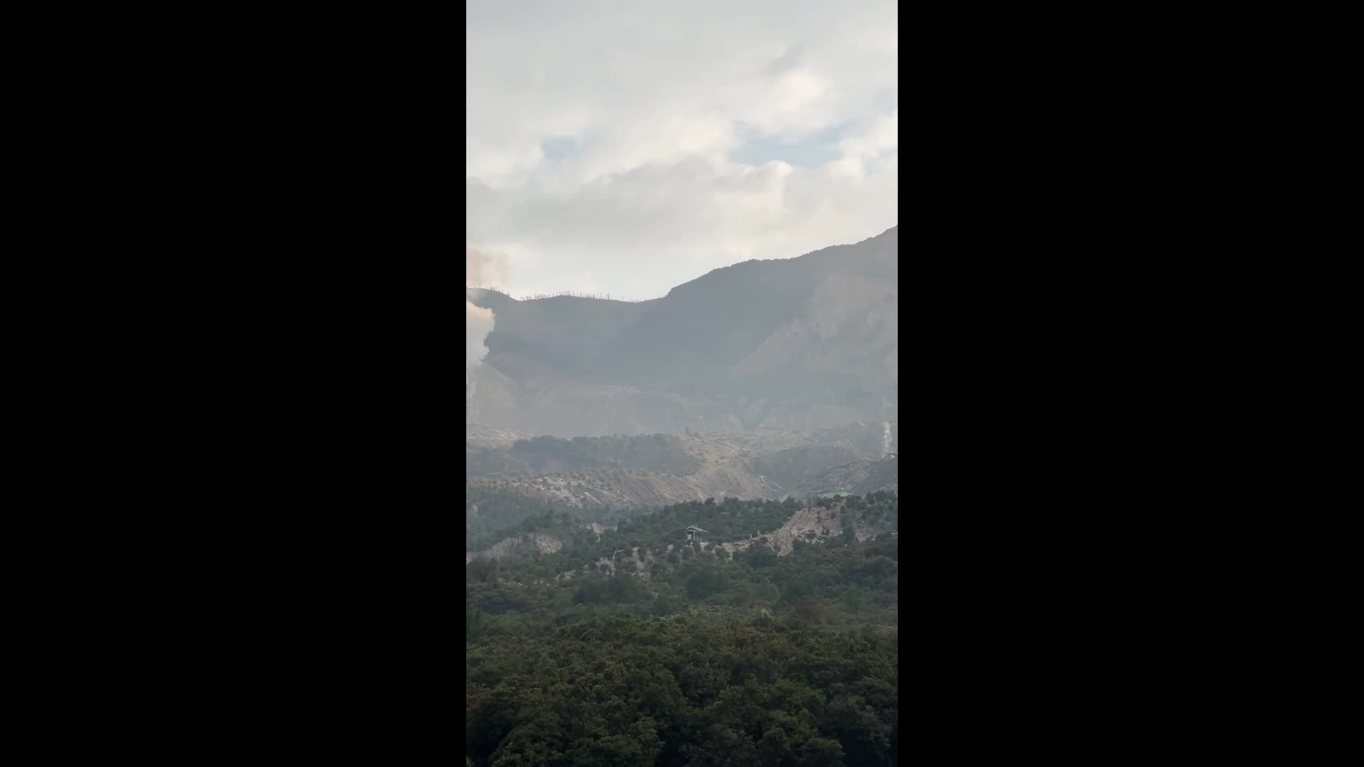 Mount Papandayan After Rare Blue Fire Phenomenon Emerges