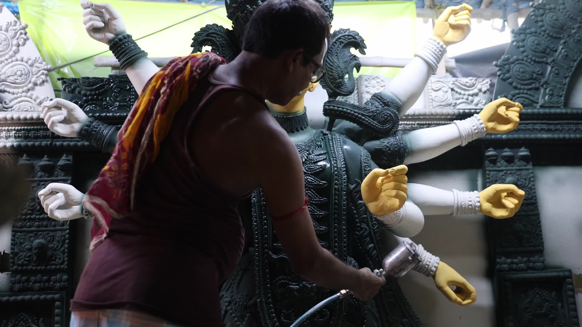 Artisans Craft Durga Idols In Kumartuli Ahead Of Durga Puja.