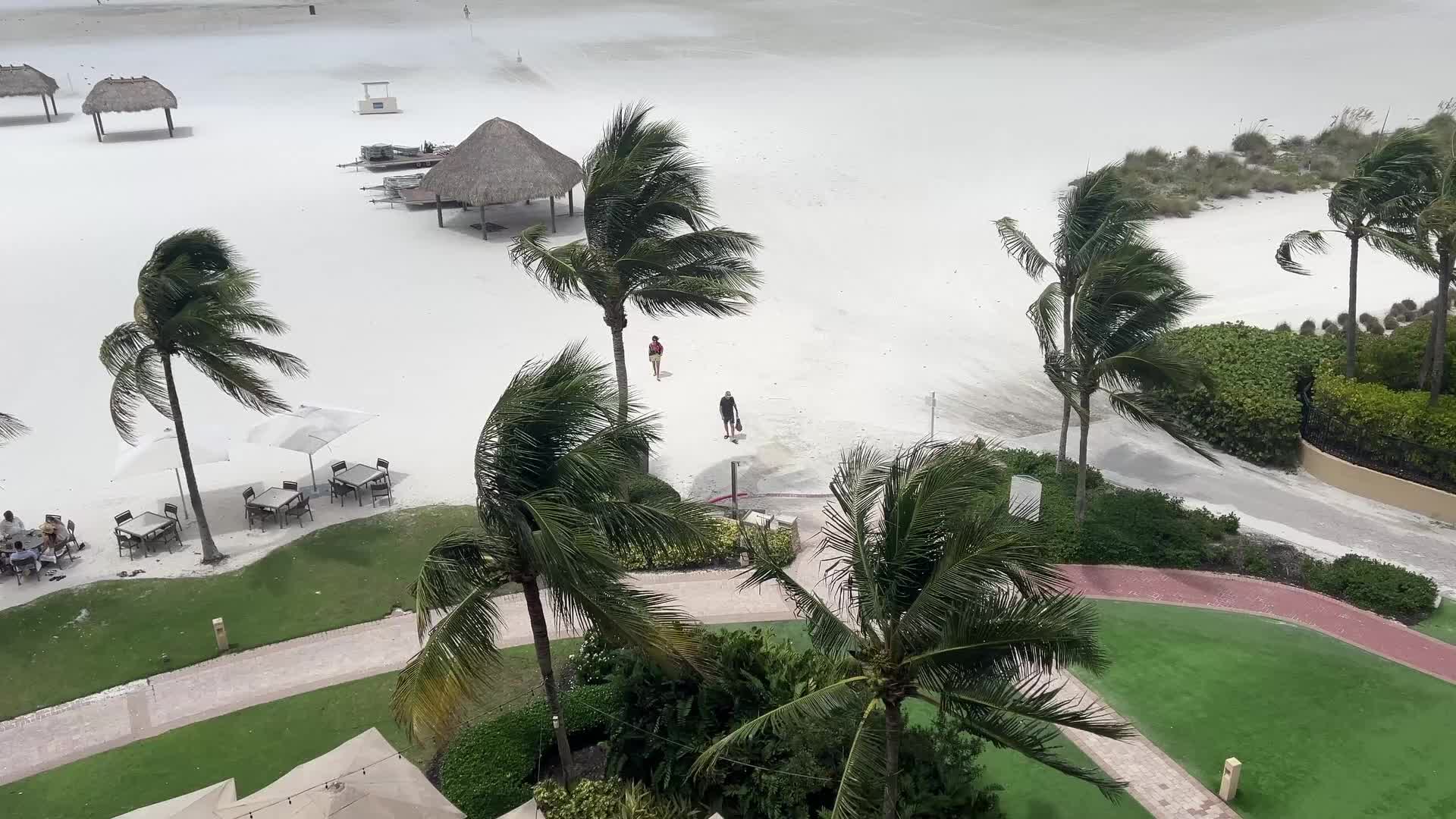 Strong winds before a thunderstorm on Marco Island