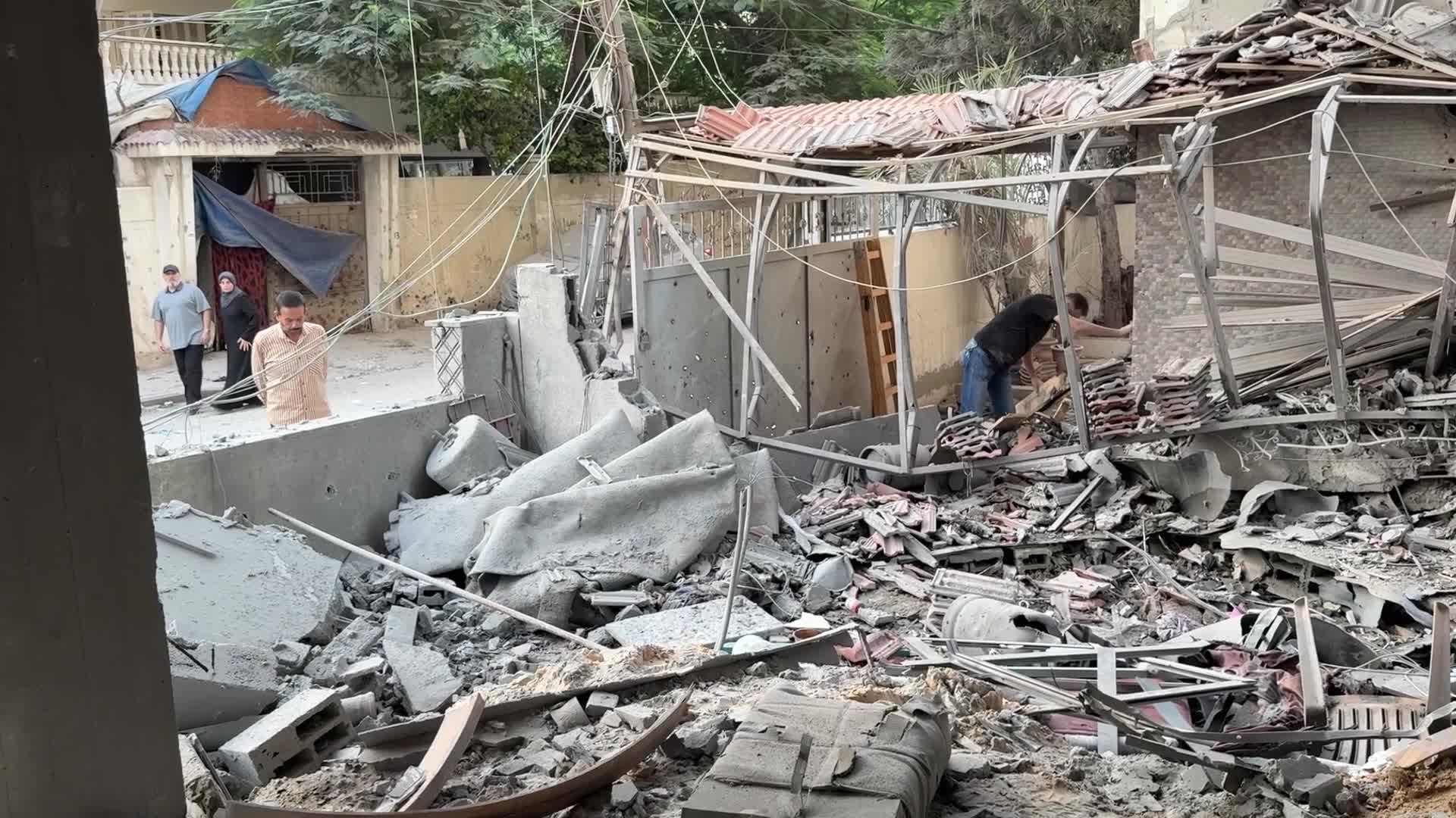 Aftermath of Israeli Airstrike In Gaza
