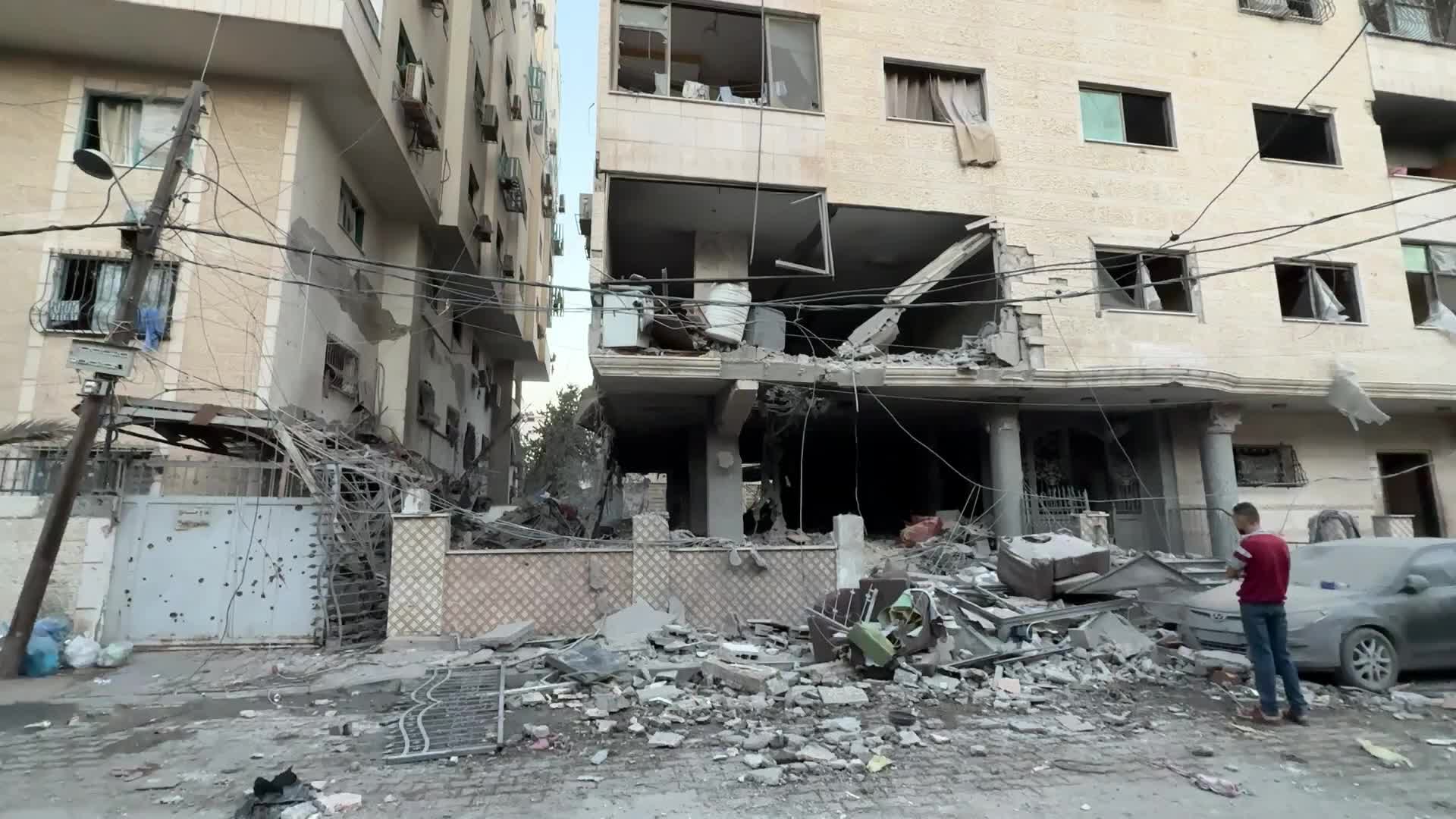 Aftermath of Israeli Airstrike In Gaza