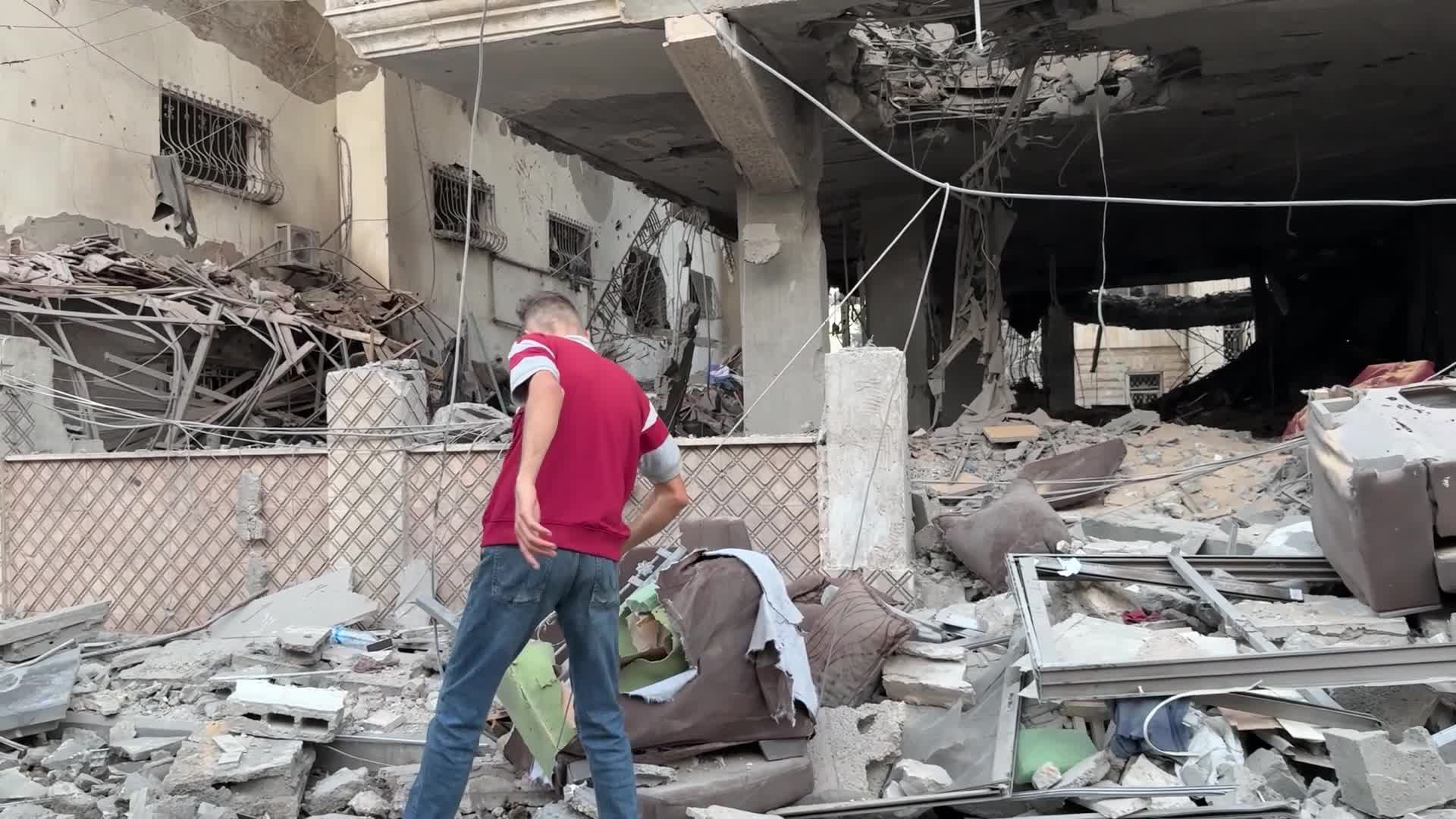 Aftermath of Israeli Airstrike In Gaza