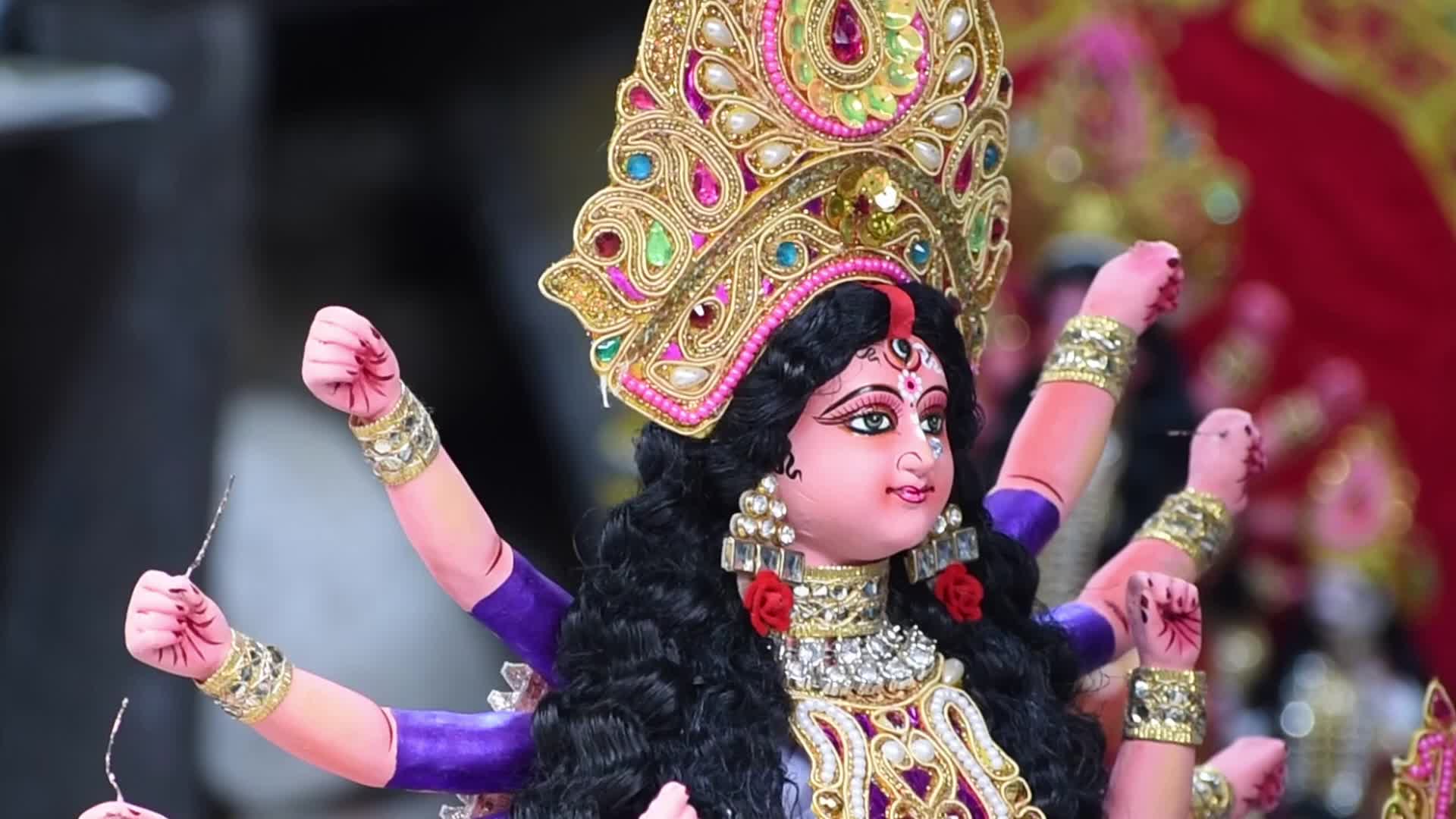Durga Puja Festival Preparation in Kolkata, India