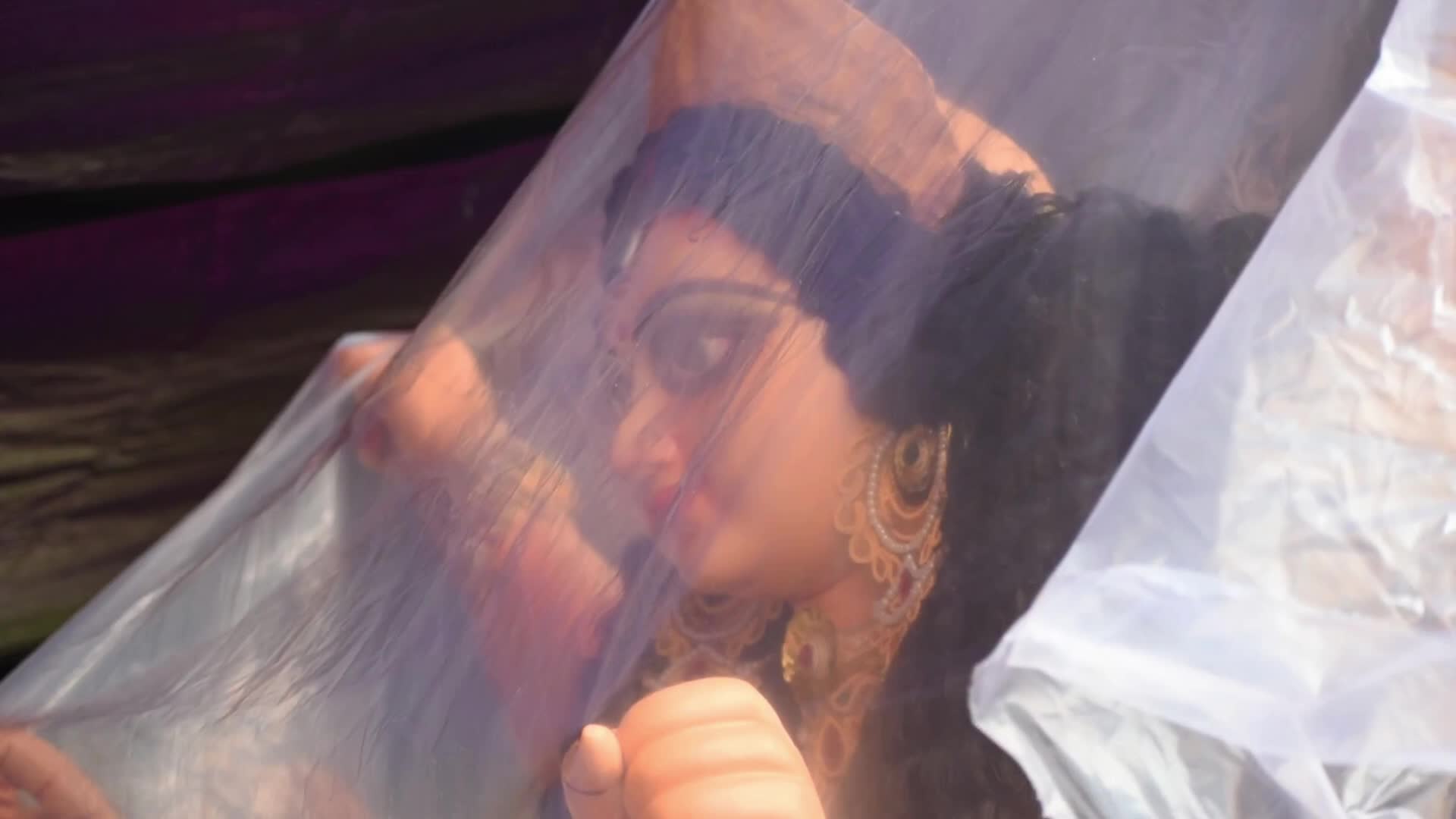 Durga Puja Festival Preparation in Kolkata, India