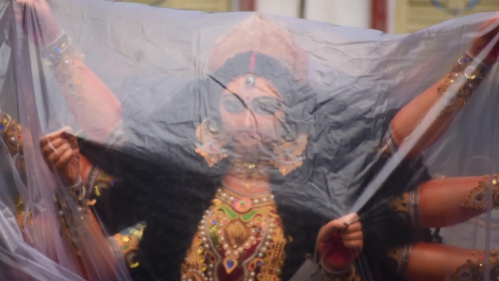 Durga Puja Festival Preparation in Kolkata, India