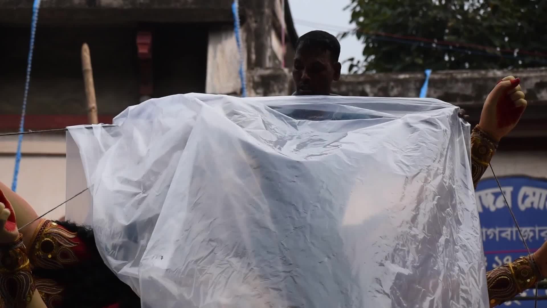 Durga Puja Festival Preparation in Kolkata, India