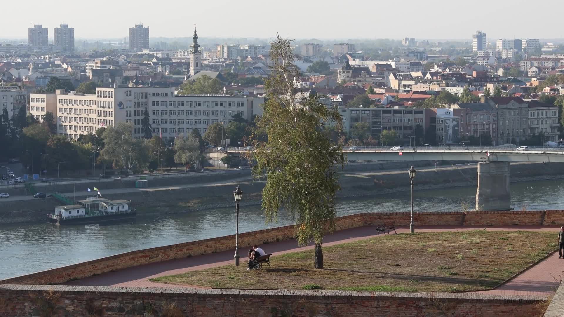 People Walking at Petrovaradin Fortress in Novi Sad, Serbia - 10/02/2026