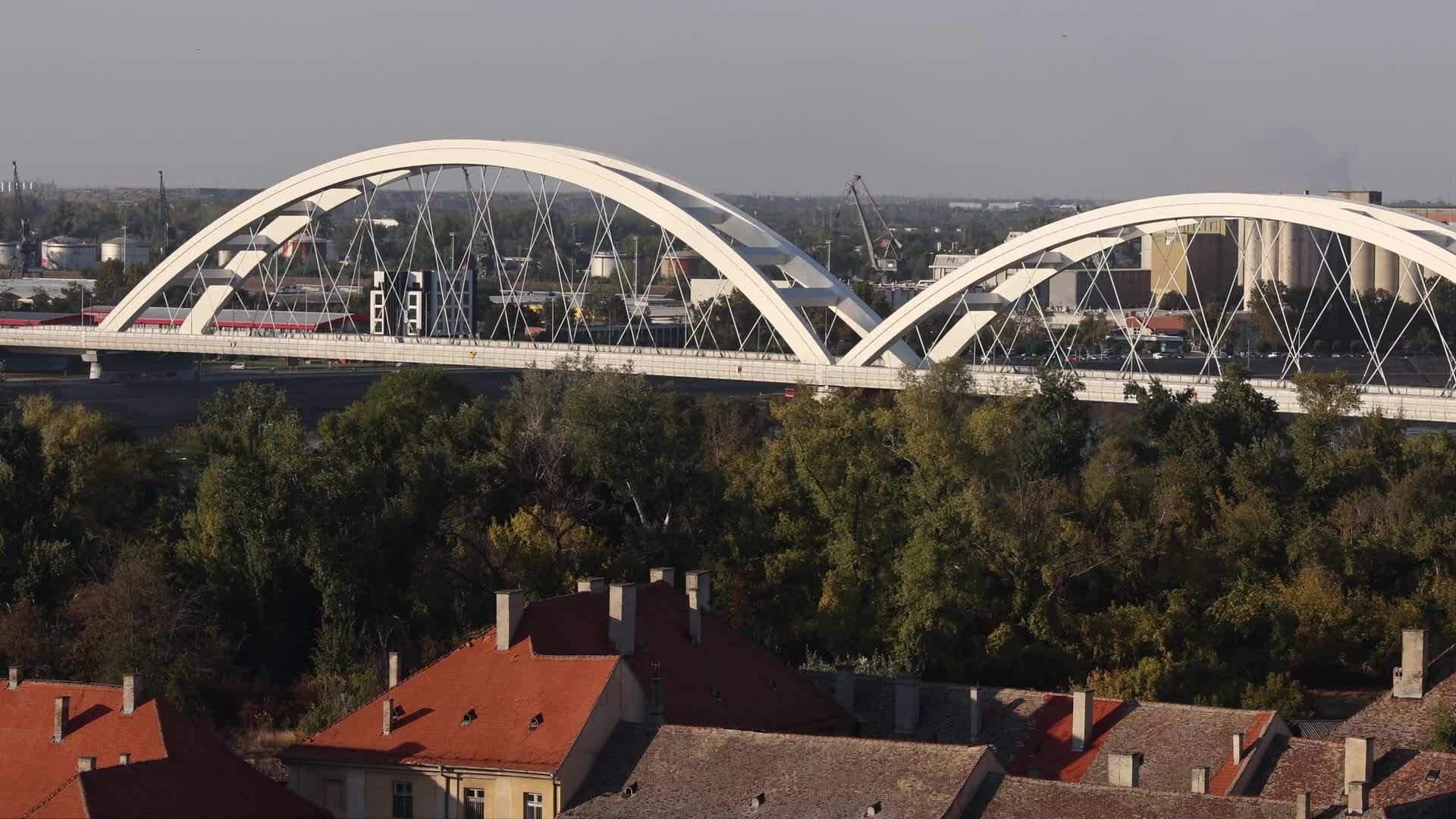 Zezelj Bridge in Novi Sad, Serbia