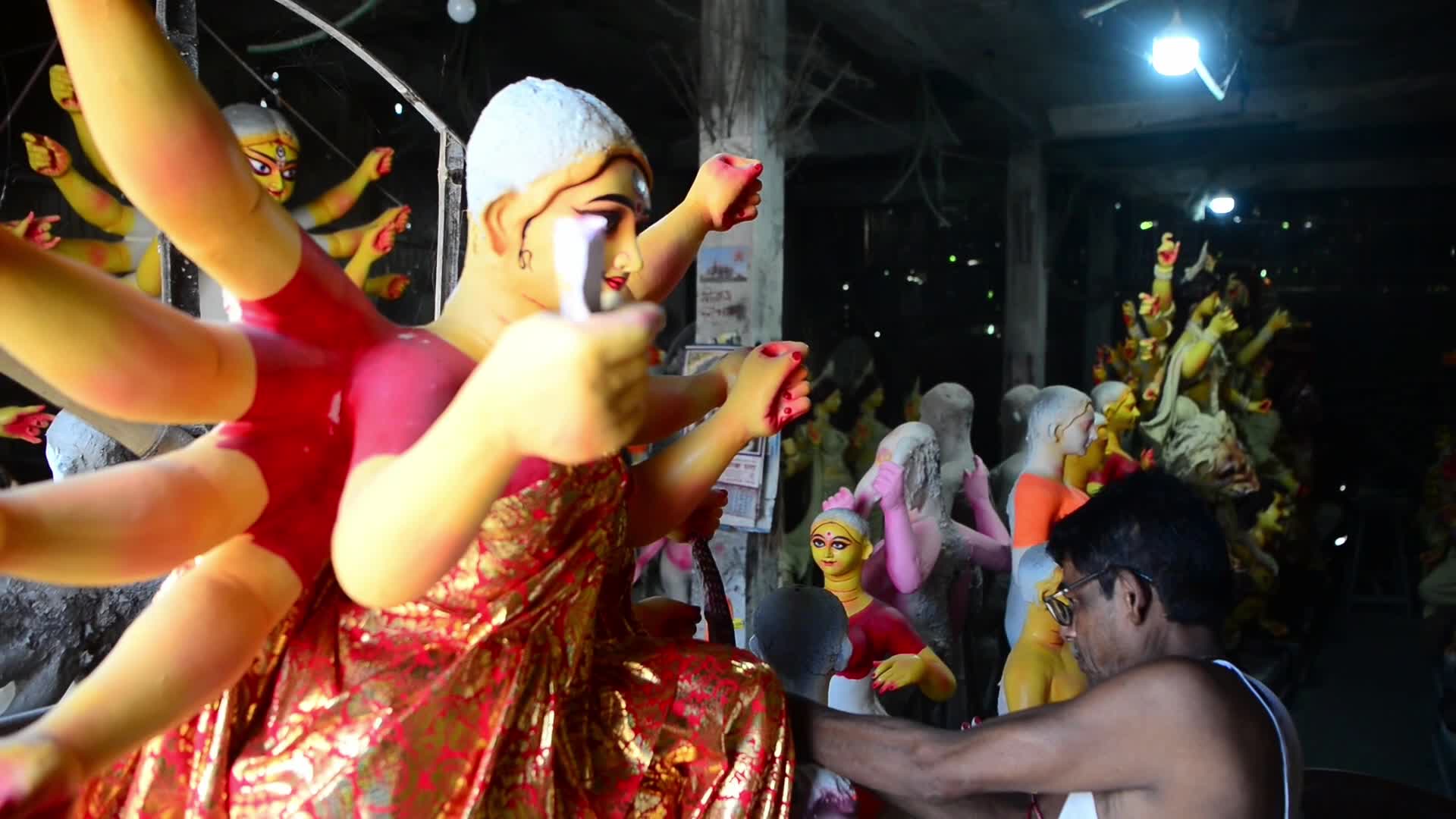 Idol Making For Durga Puja Festival