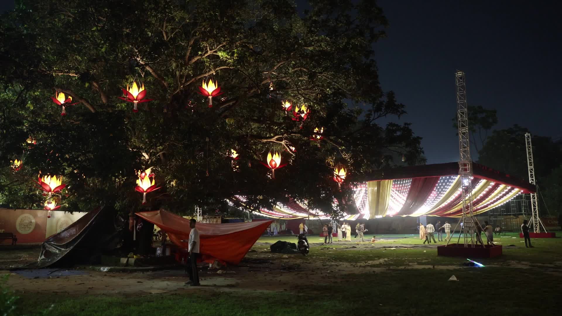 Illuminated For Durga Puja Celebrations In Kolkata,India