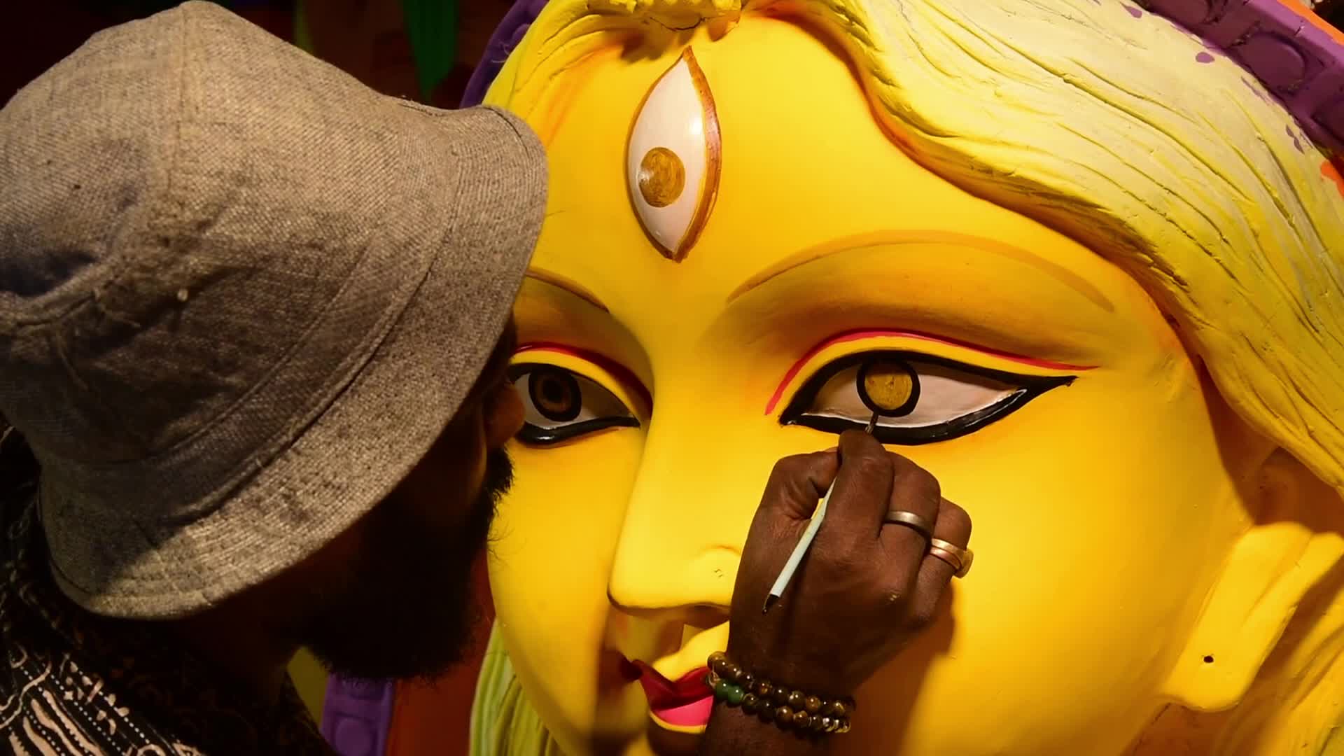 Preparation For Durga Puja Festival In Kolkata.