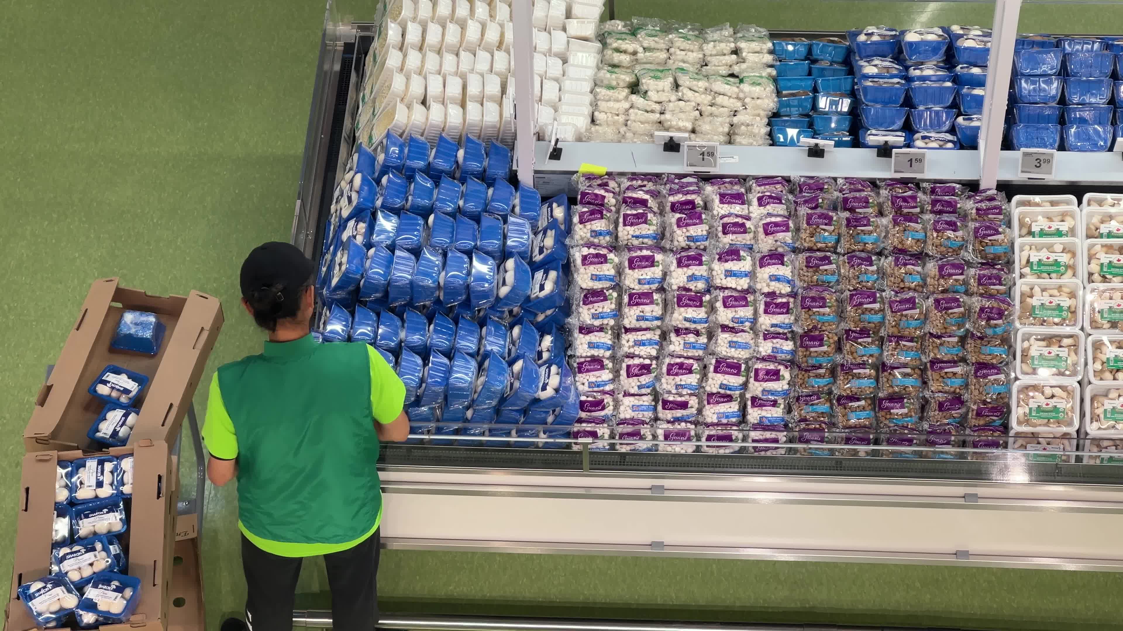Preparations for the grand opening of a new grocery store in Toronto