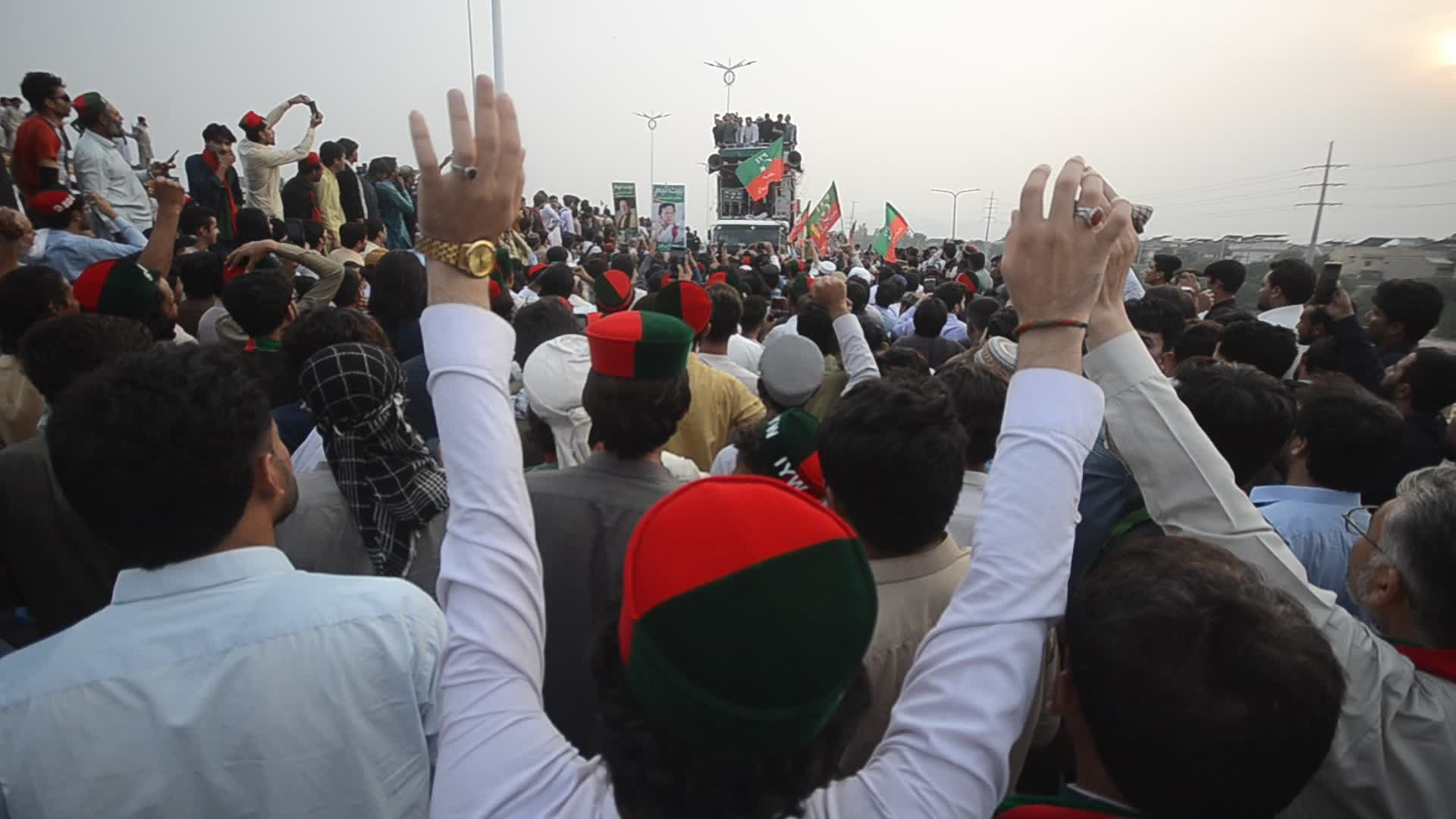 PTI Supporters March Towards Islamabad Led by KP Chief