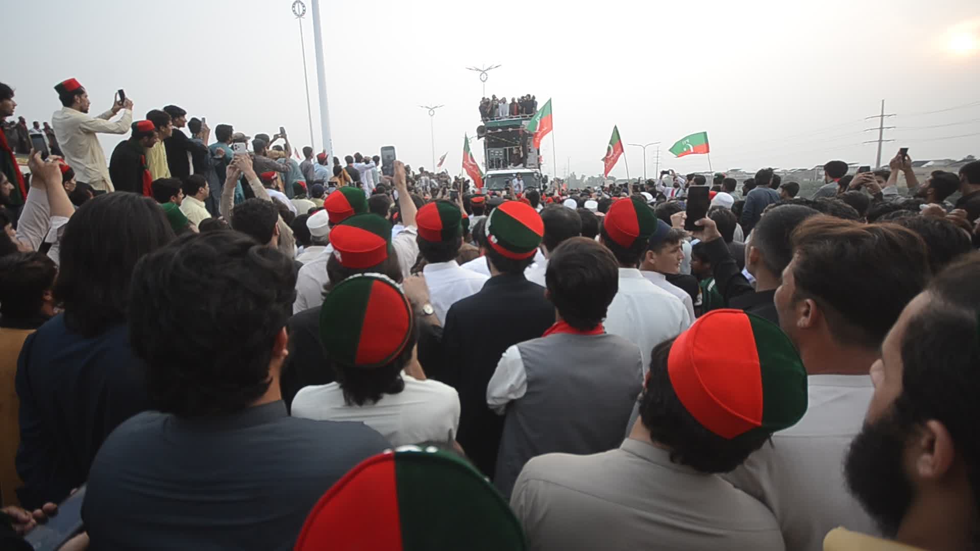 PTI Supporters March Towards Islamabad Led by KP Chief