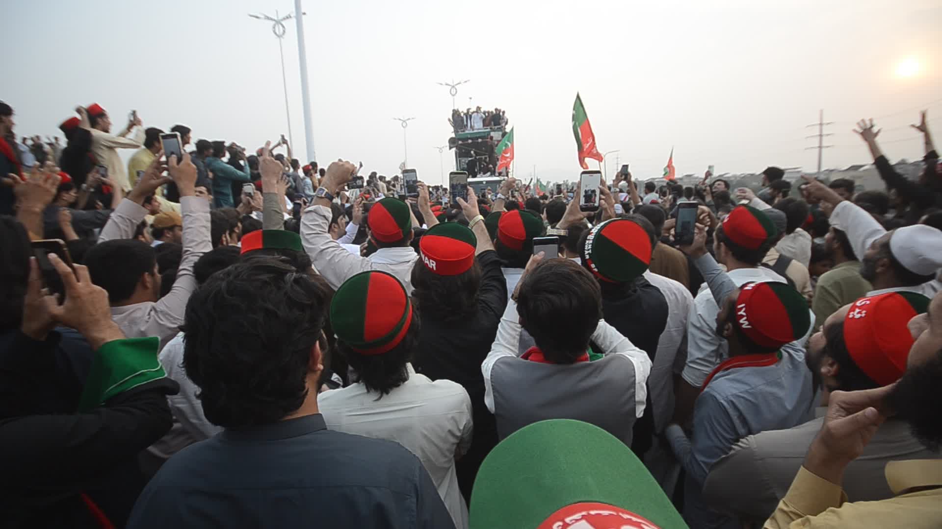PTI Supporters March Towards Islamabad Led by KP Chief