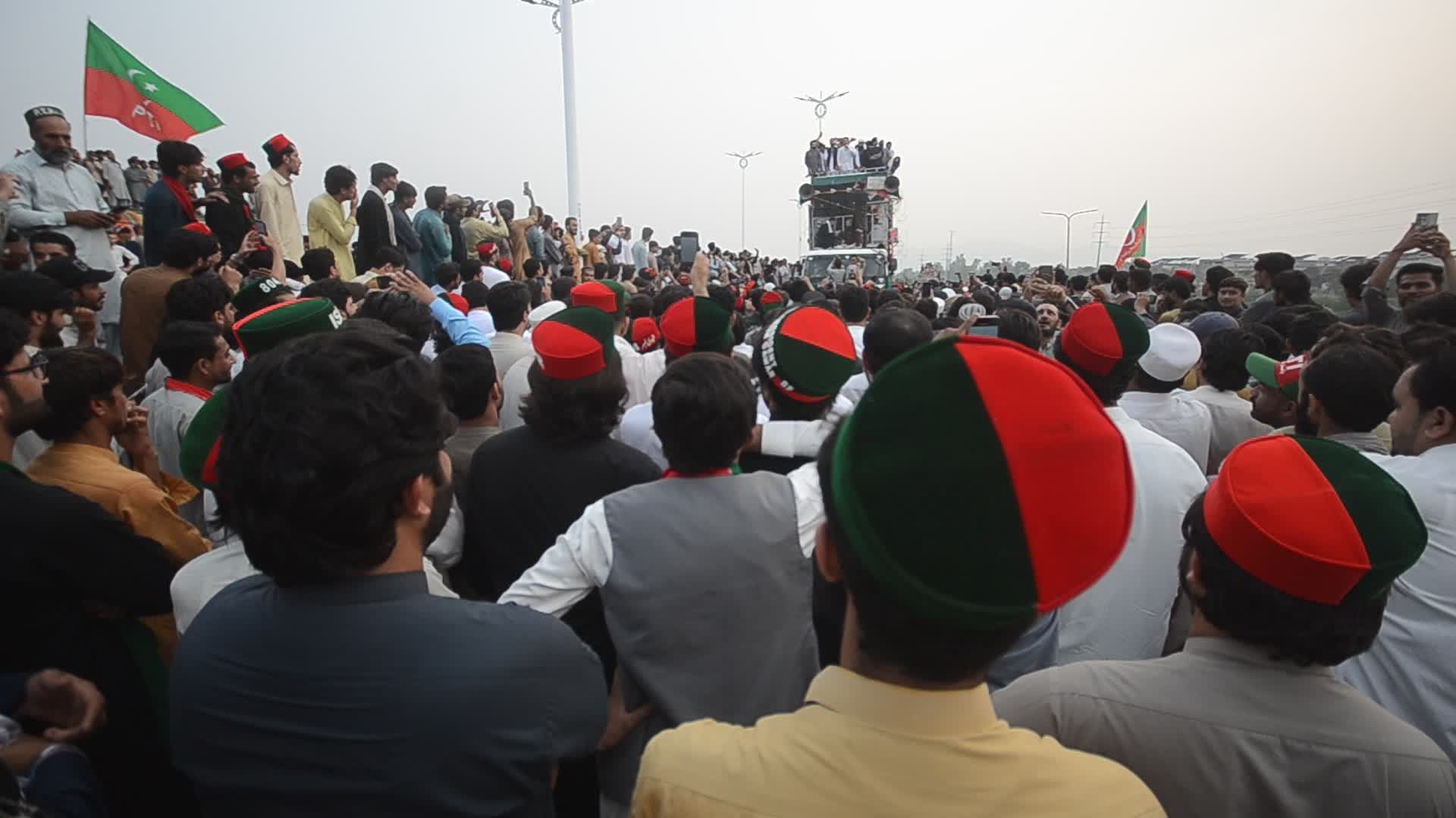 PTI Supporters March Towards Islamabad Led by KP Chief