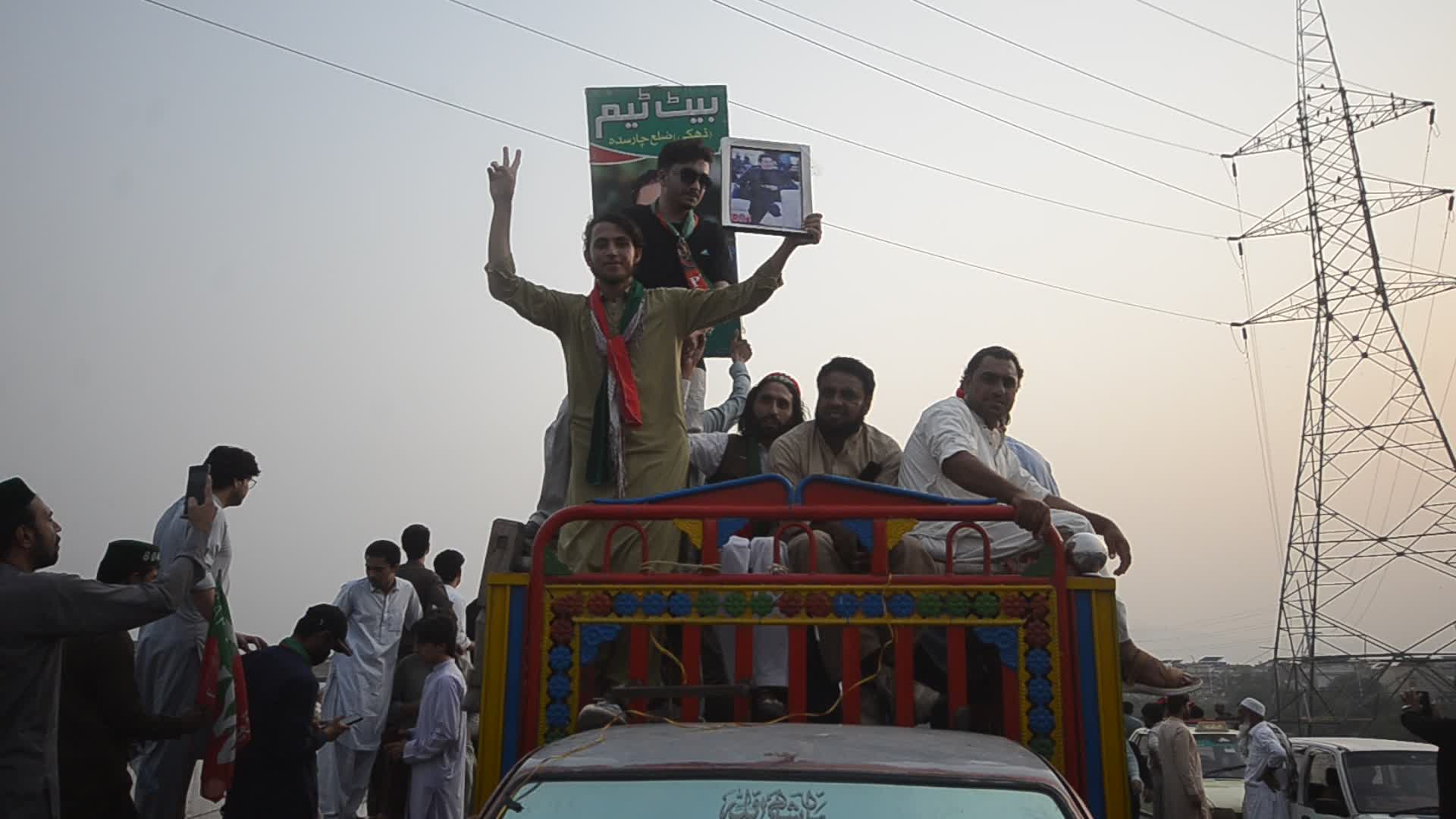 PTI Supporters March Towards Islamabad Led by KP Chief