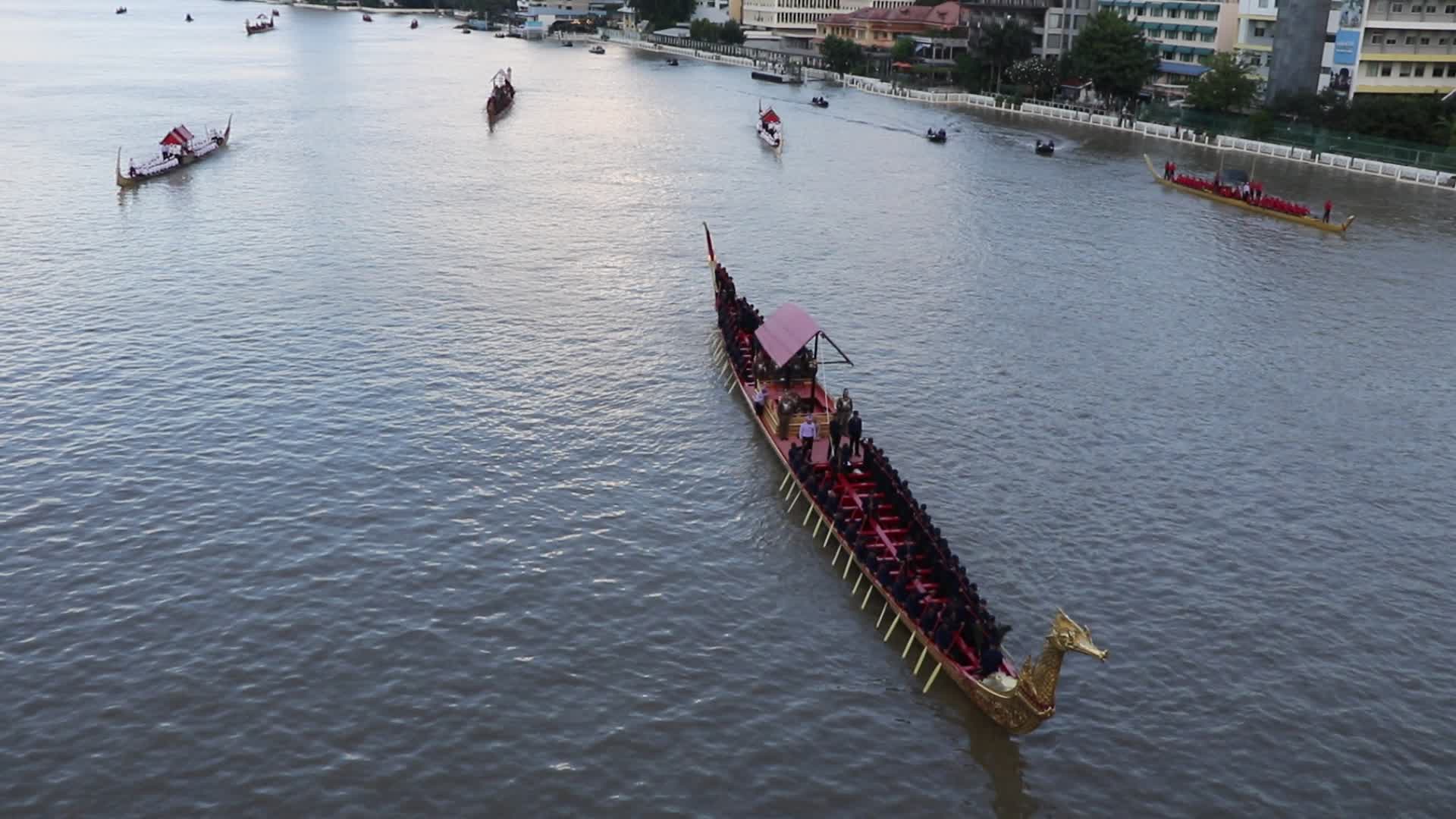 Rehearsal of Royal Barge procession 2026.
