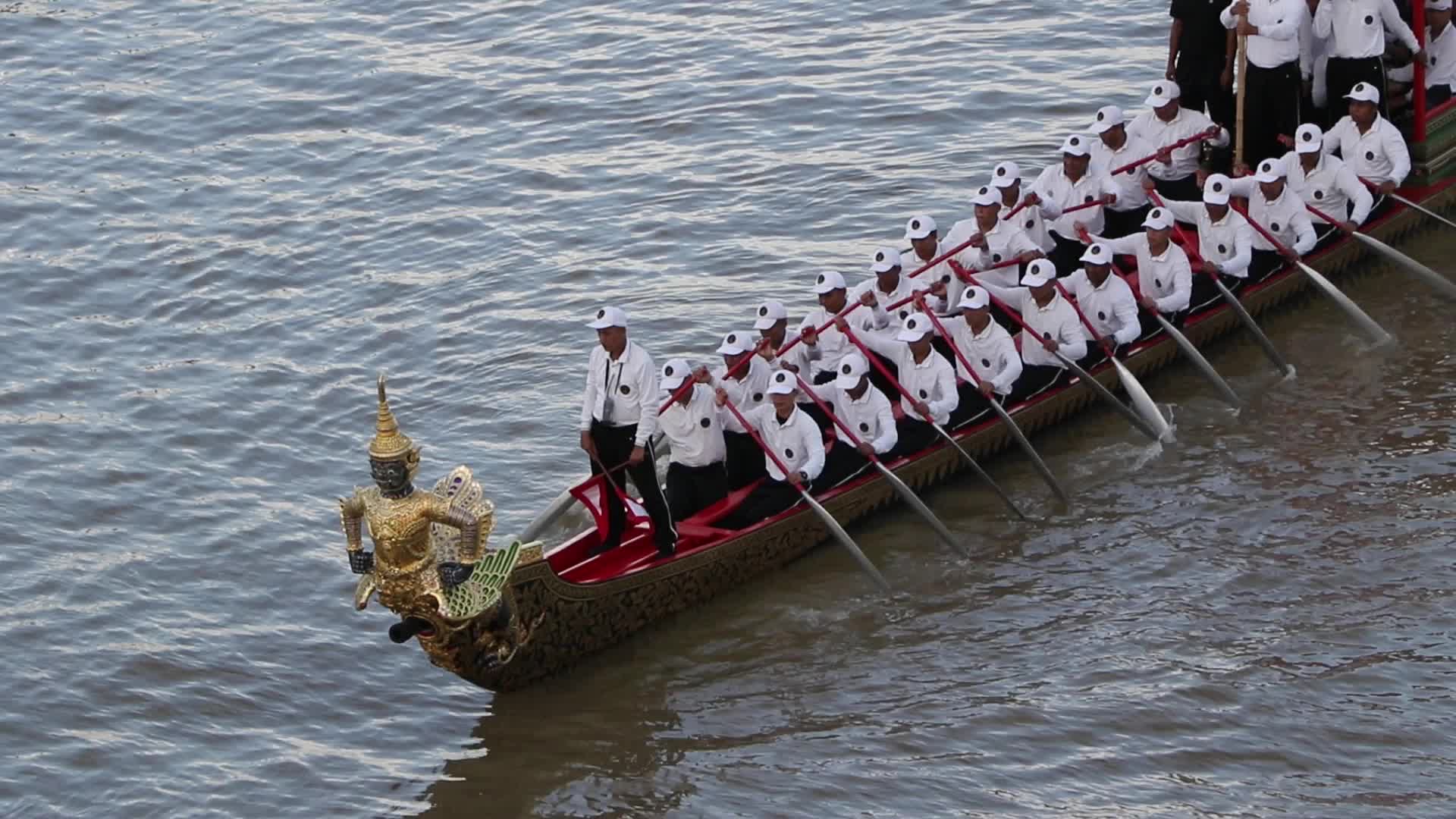 Rehearsal of Royal Barge procession 2026.