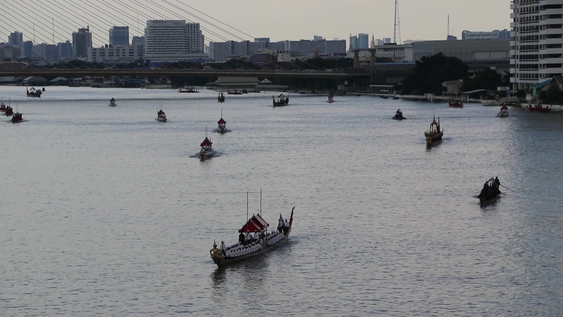Rehearsal of Royal Barge procession 2026.