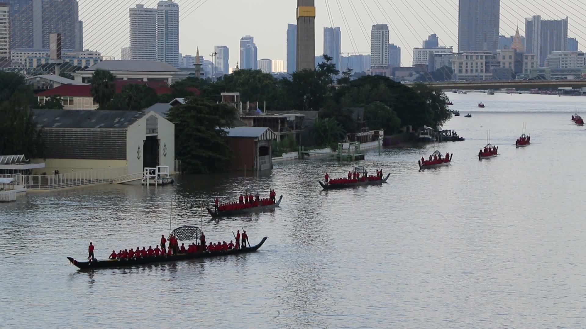 Rehearsal of Royal Barge procession 2026.