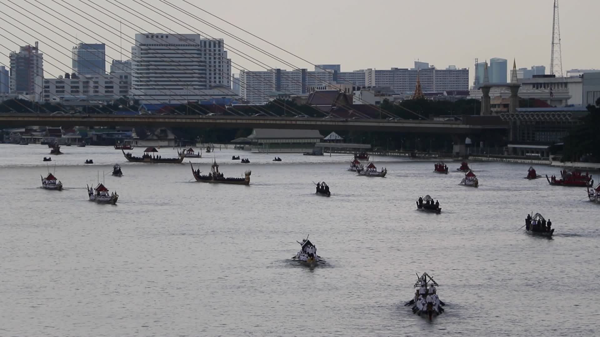 Rehearsal of Royal Barge procession 2026.