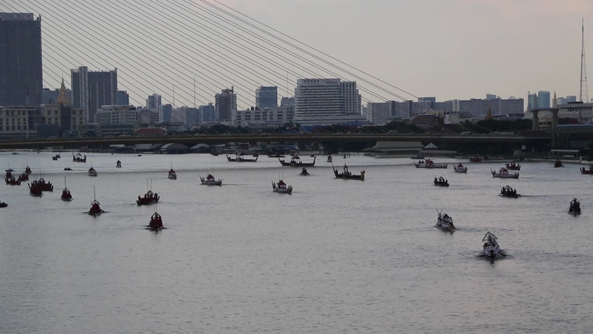 Rehearsal of Royal Barge procession 2026.