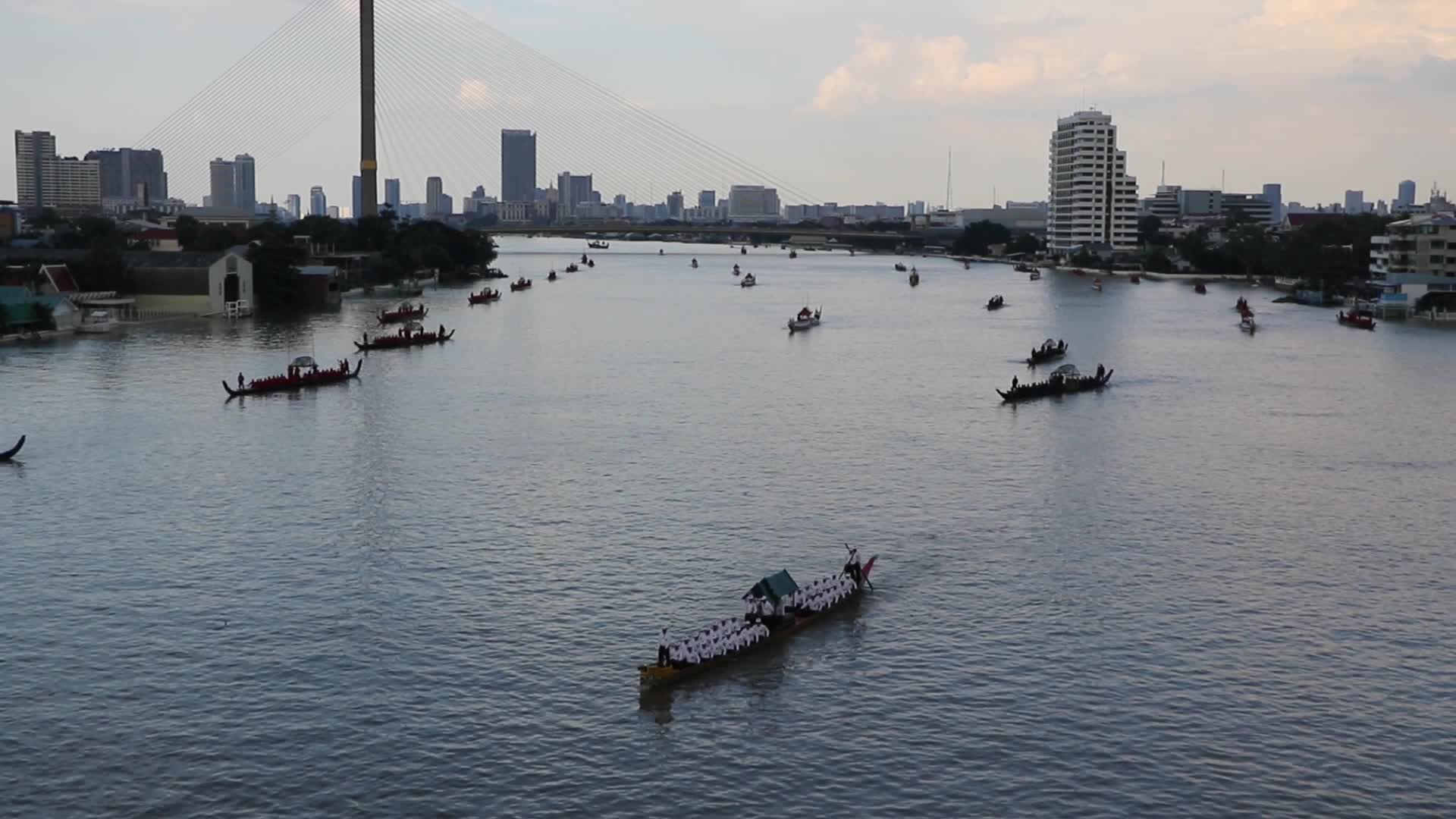 Rehearsal of Royal Barge procession 2026.