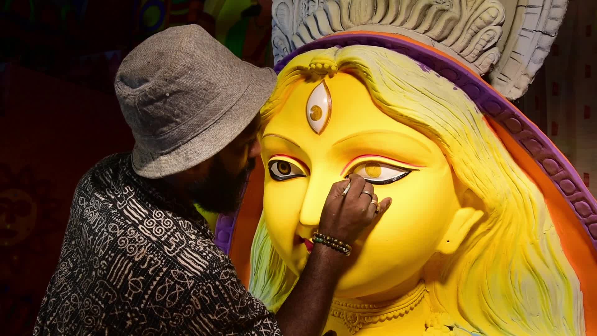 Preparation For Durga Puja Festival In Kolkata.