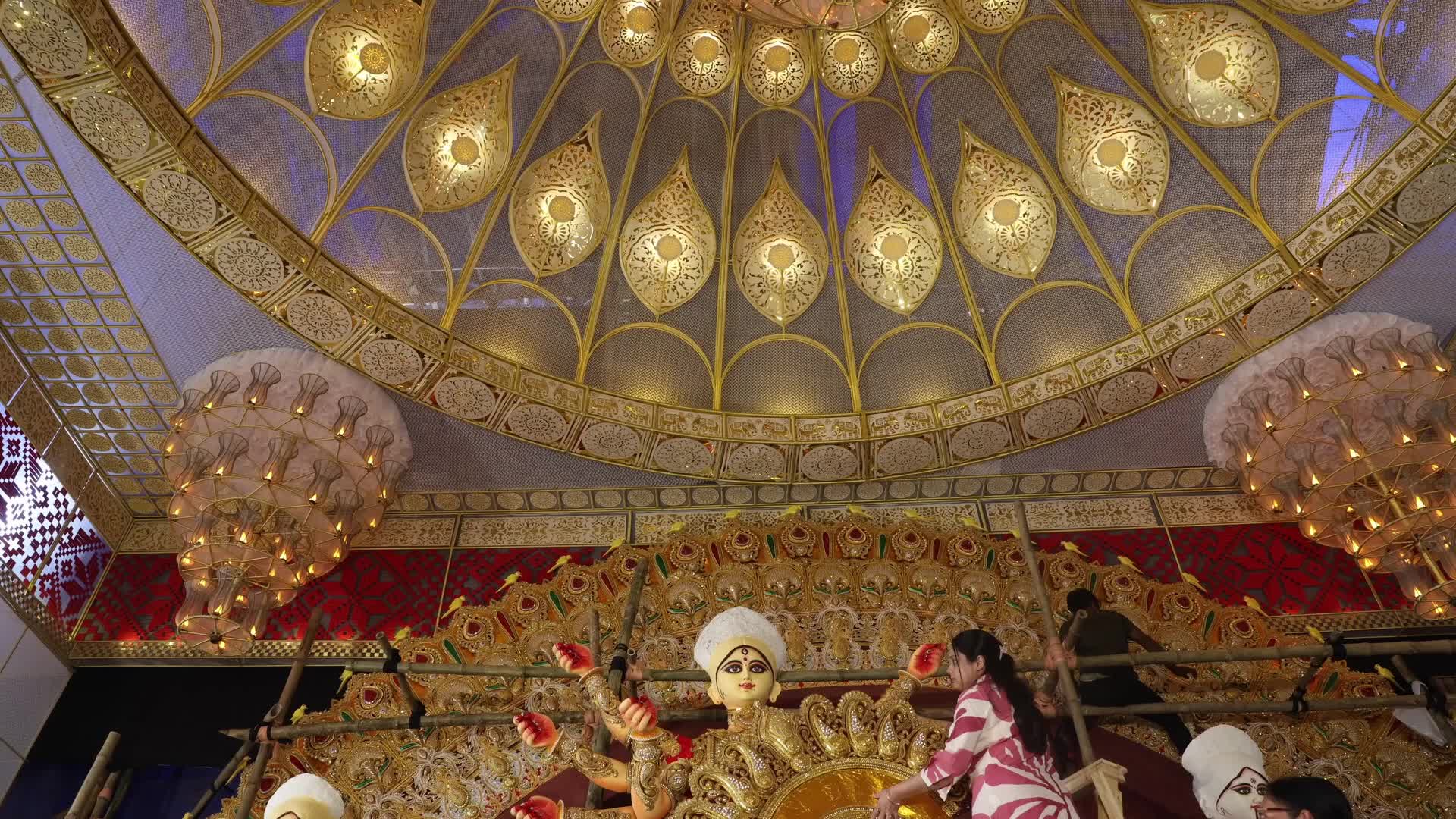 Preparation For Durga Puja Festival In Kolkata,India