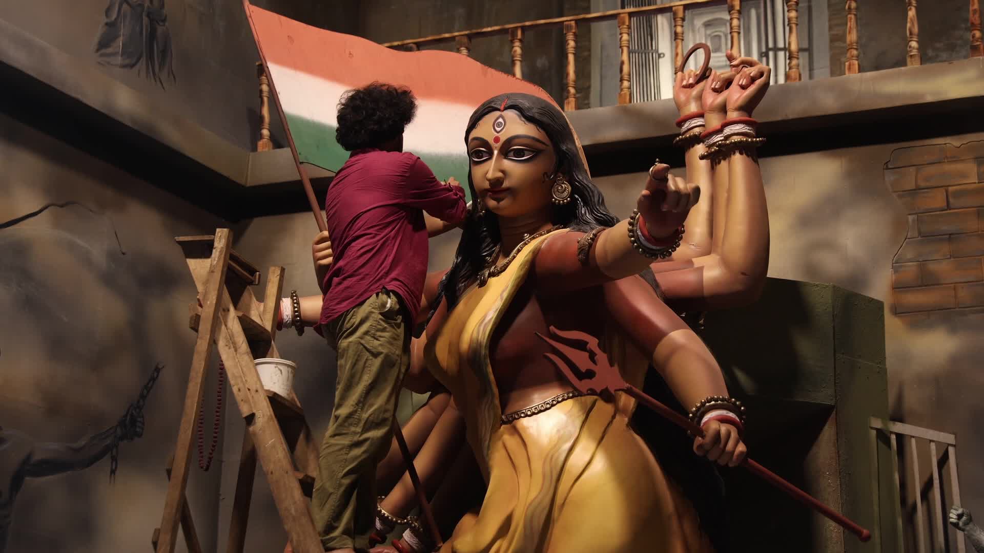 Preparation For Durga Puja Festival In Kolkata,India