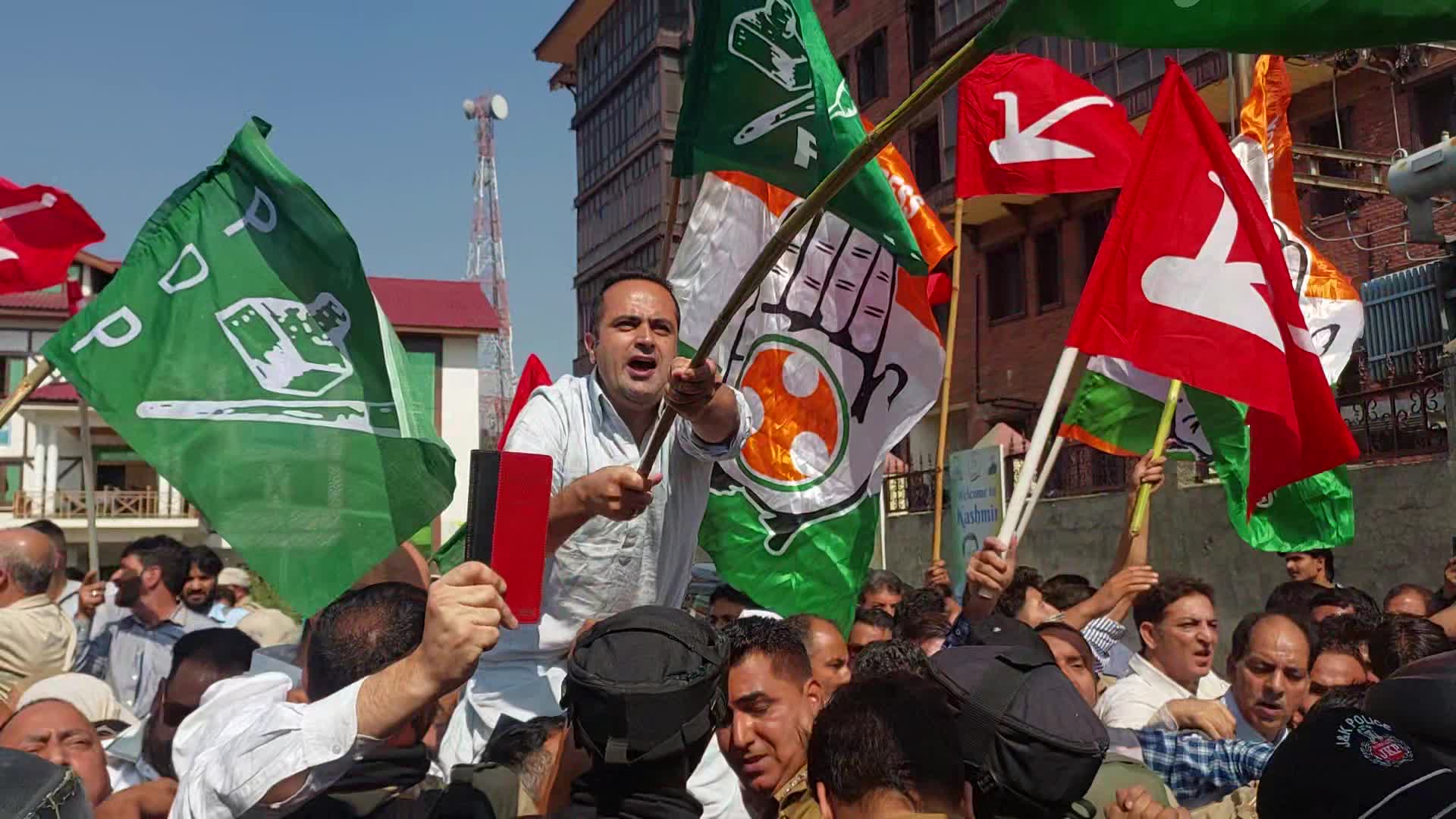 Protest against the Chief Election Commissioner of India in Kashmir