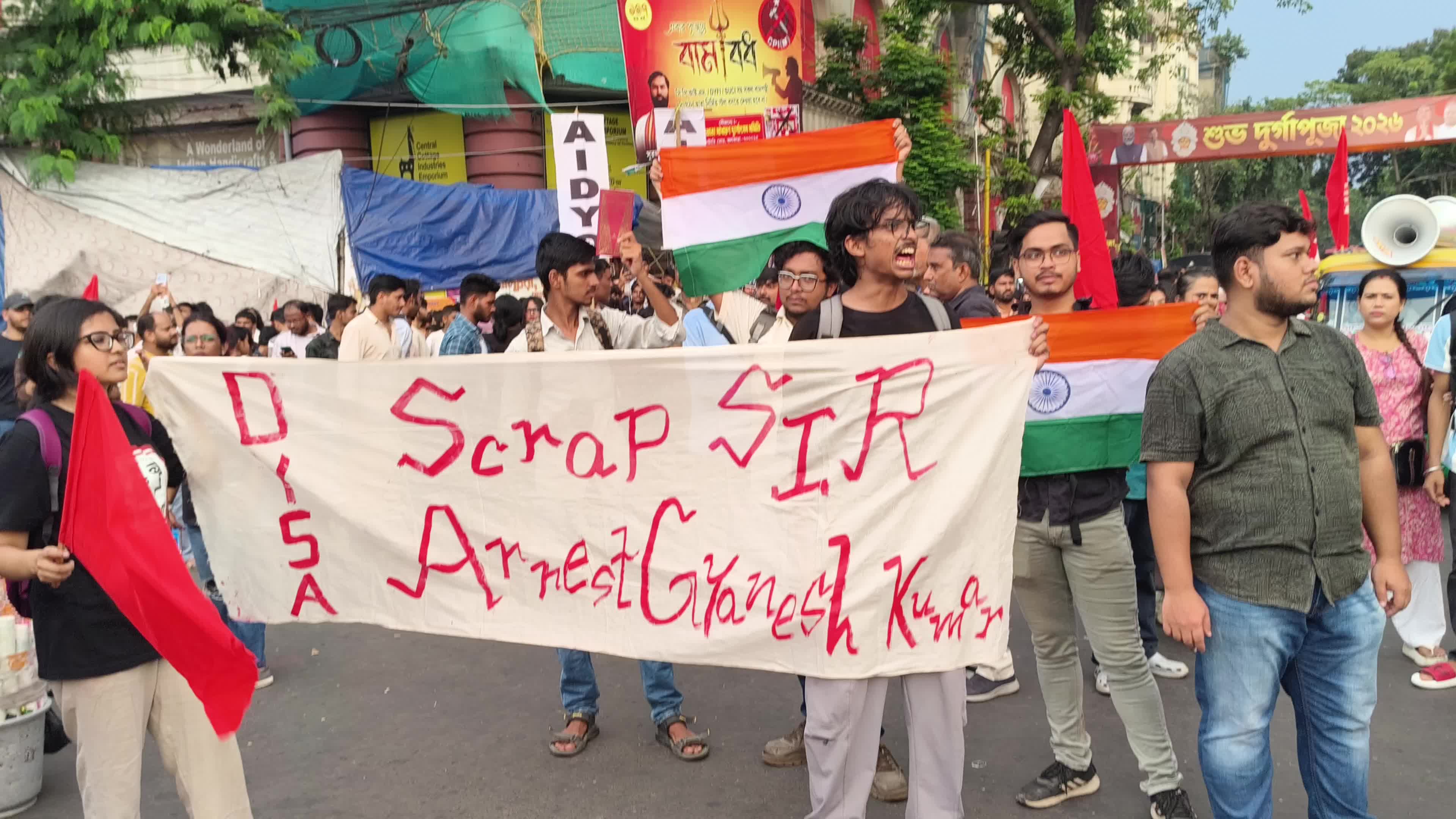 Protest against CEC Gyanesh kumar in Kolkata.