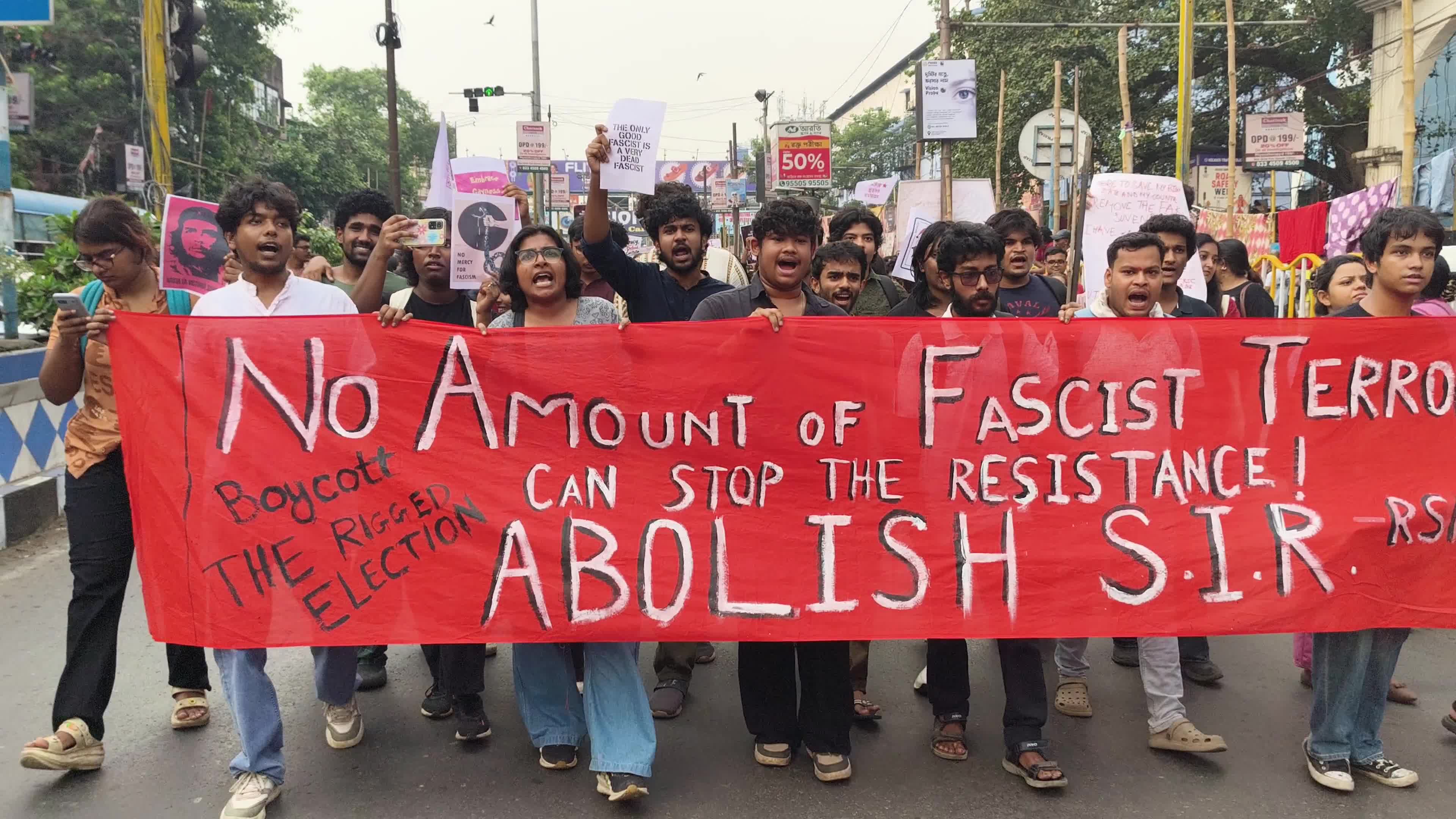 Protest against CEC Gyanesh kumar in Kolkata.