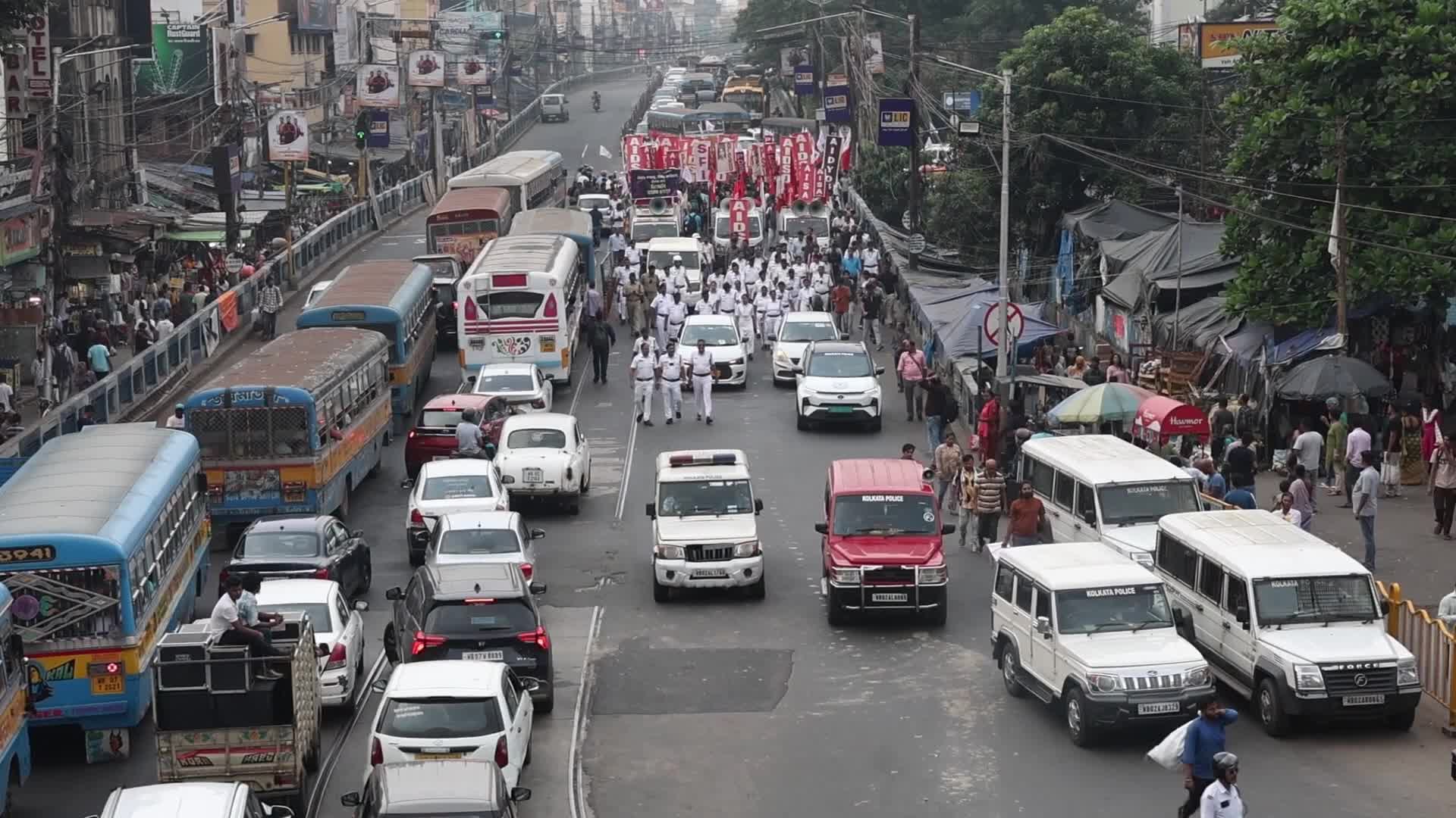 Leftist Student Organisations Protest In Kolkata, India